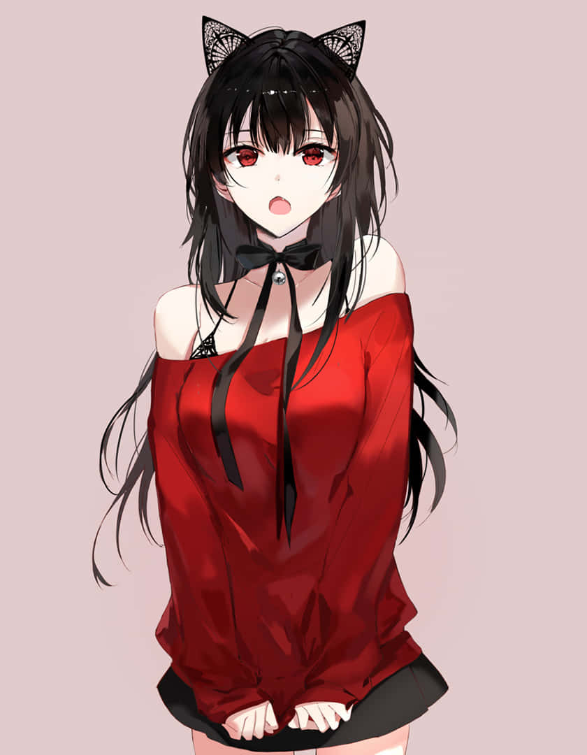 紅眼動漫辣妹 壁紙