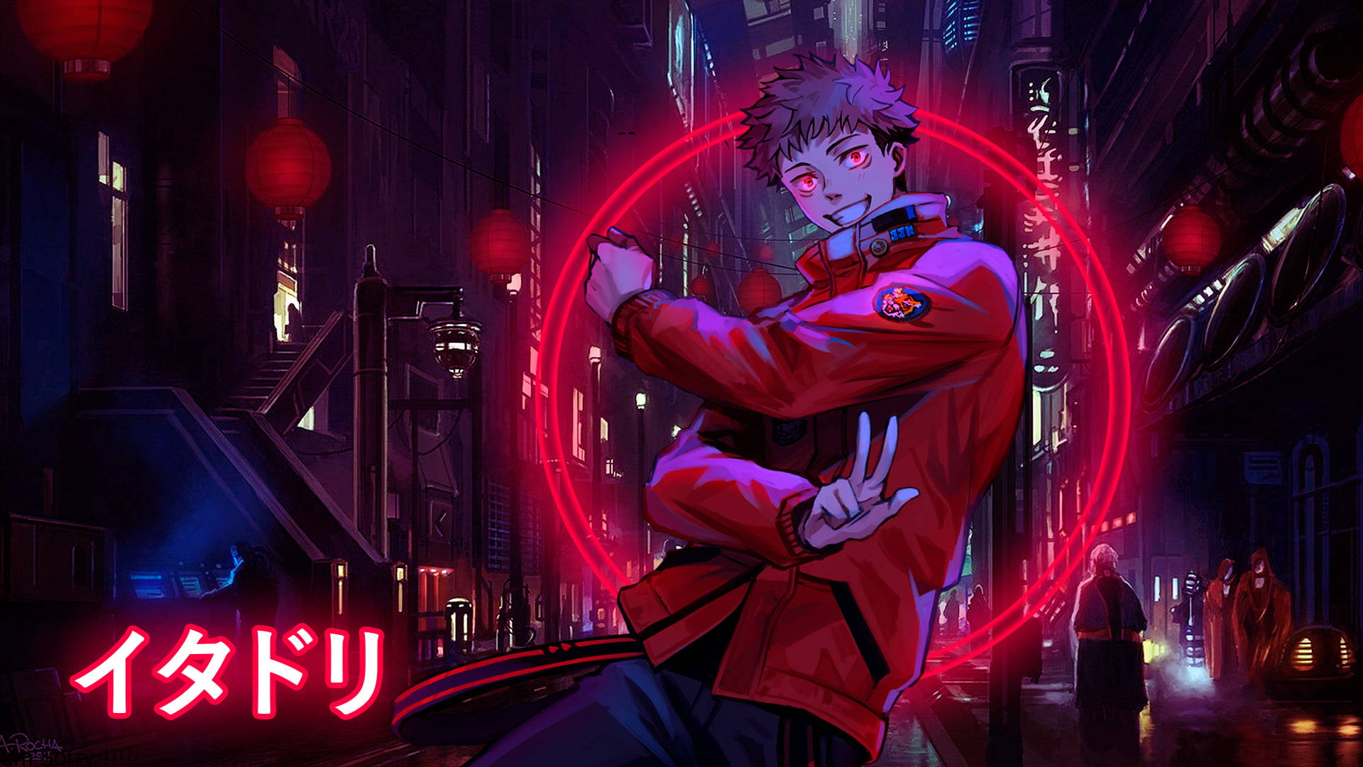 紅色動漫發光眼睛 壁紙