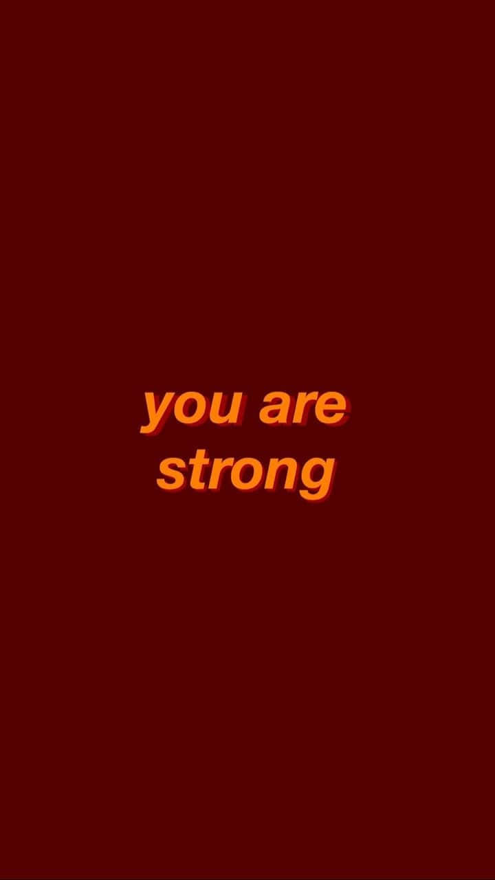 紅色美學Tumblr 你很堅強 壁紙