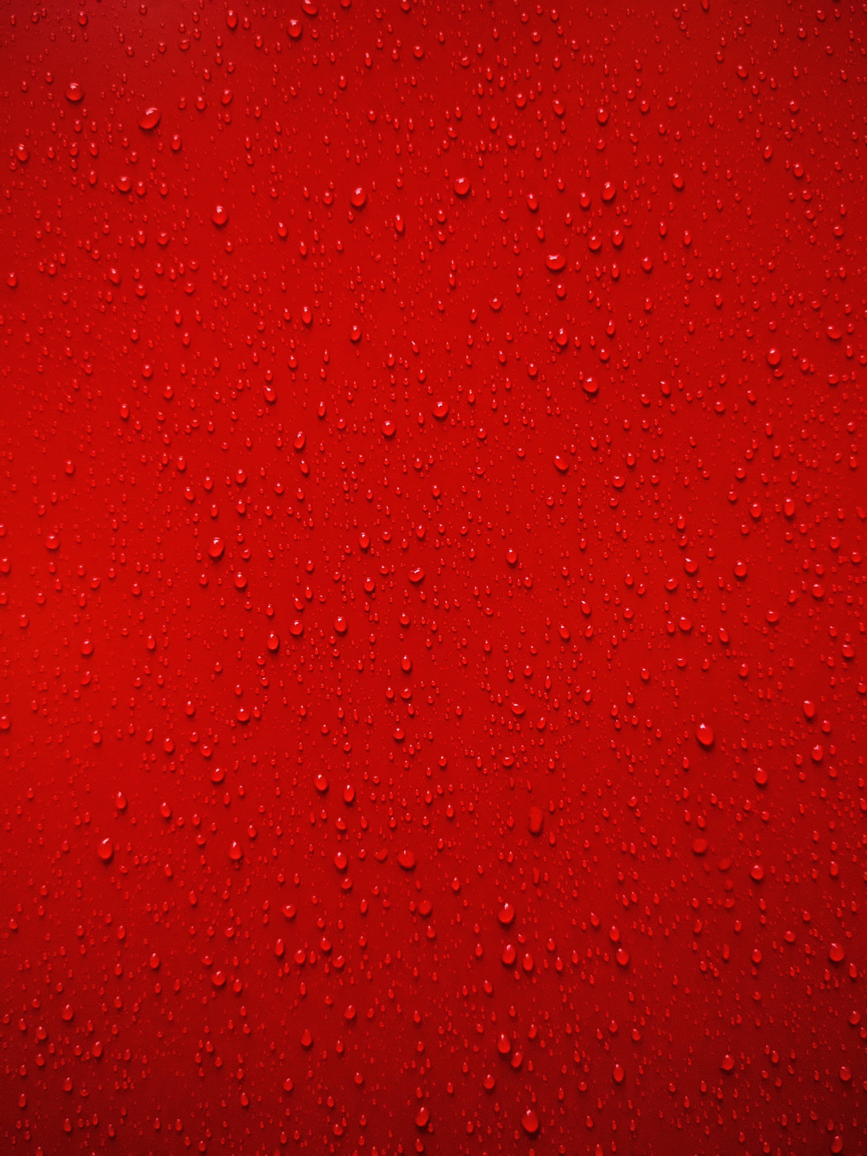 紅色雨滴美學圖案 壁紙