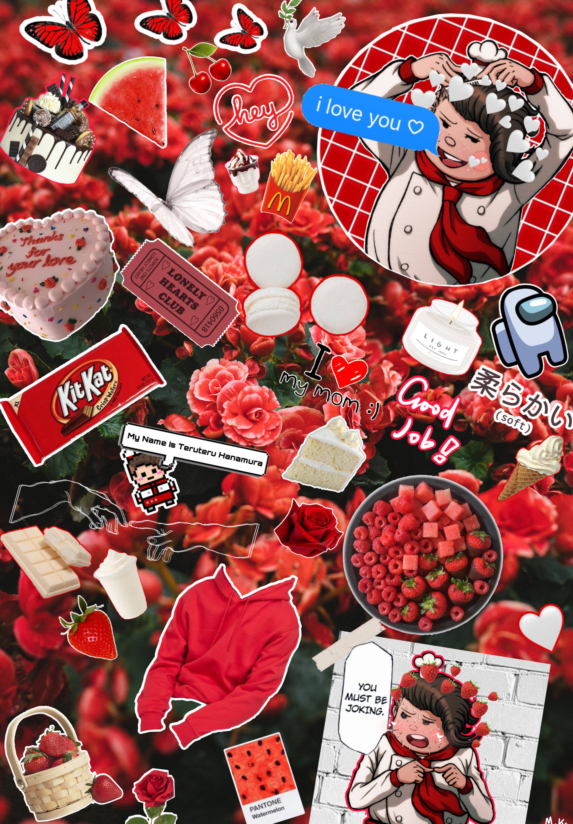 紅花Kitkat Picsart 壁紙