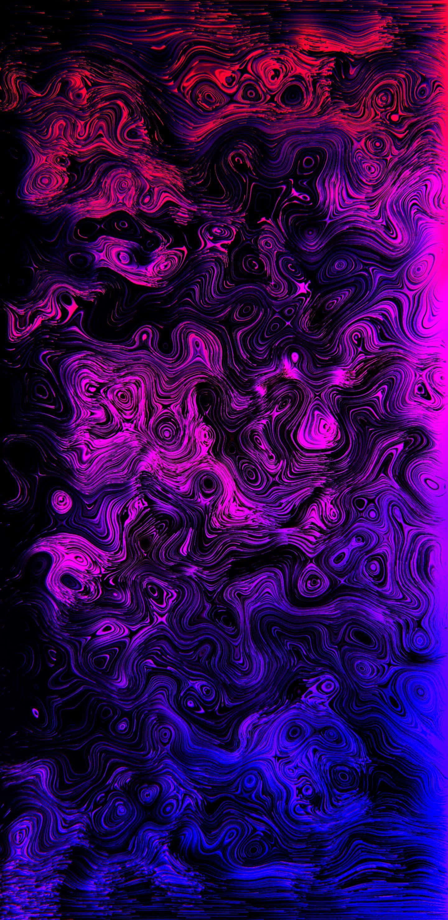 紫色与蓝色抽象画 壁紙