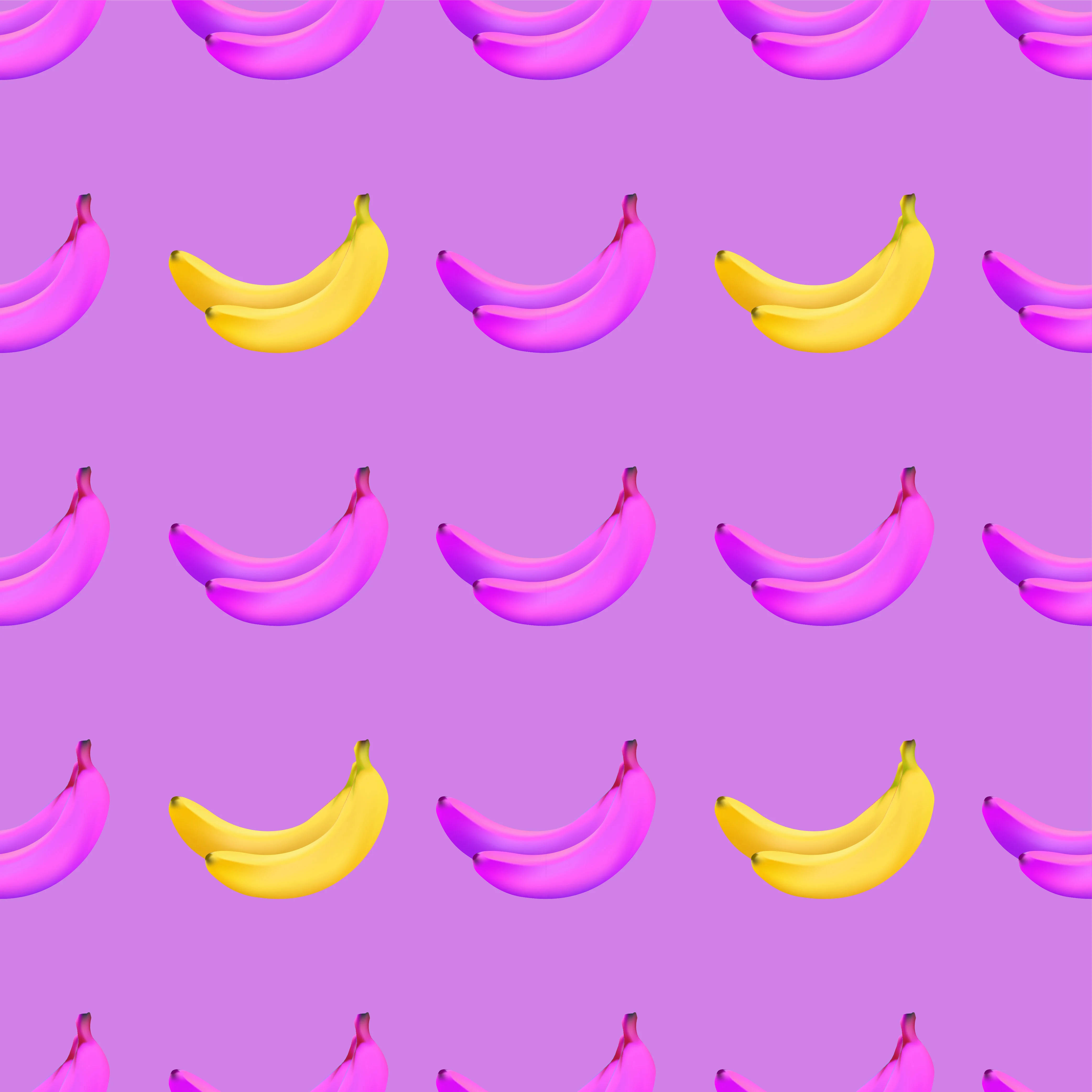 Purple And Yellow Bananas 壁紙