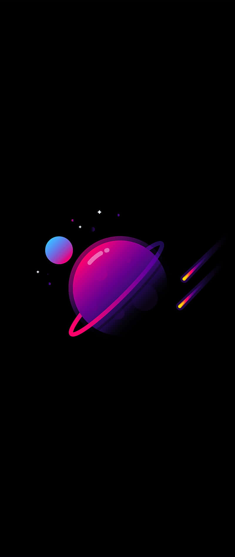 紫色星球超AMOLED显示壁纸 壁紙