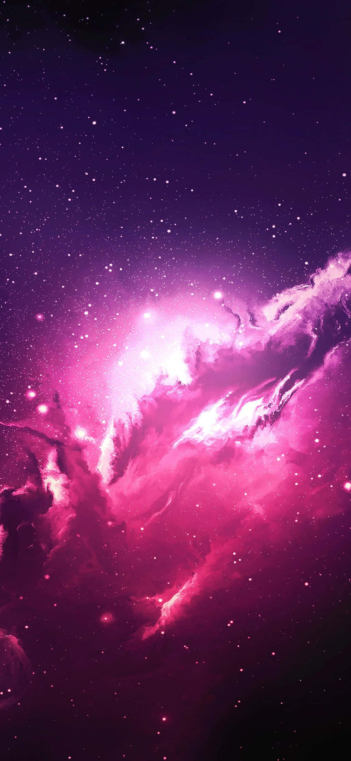 紫色星空與雲靄 壁紙