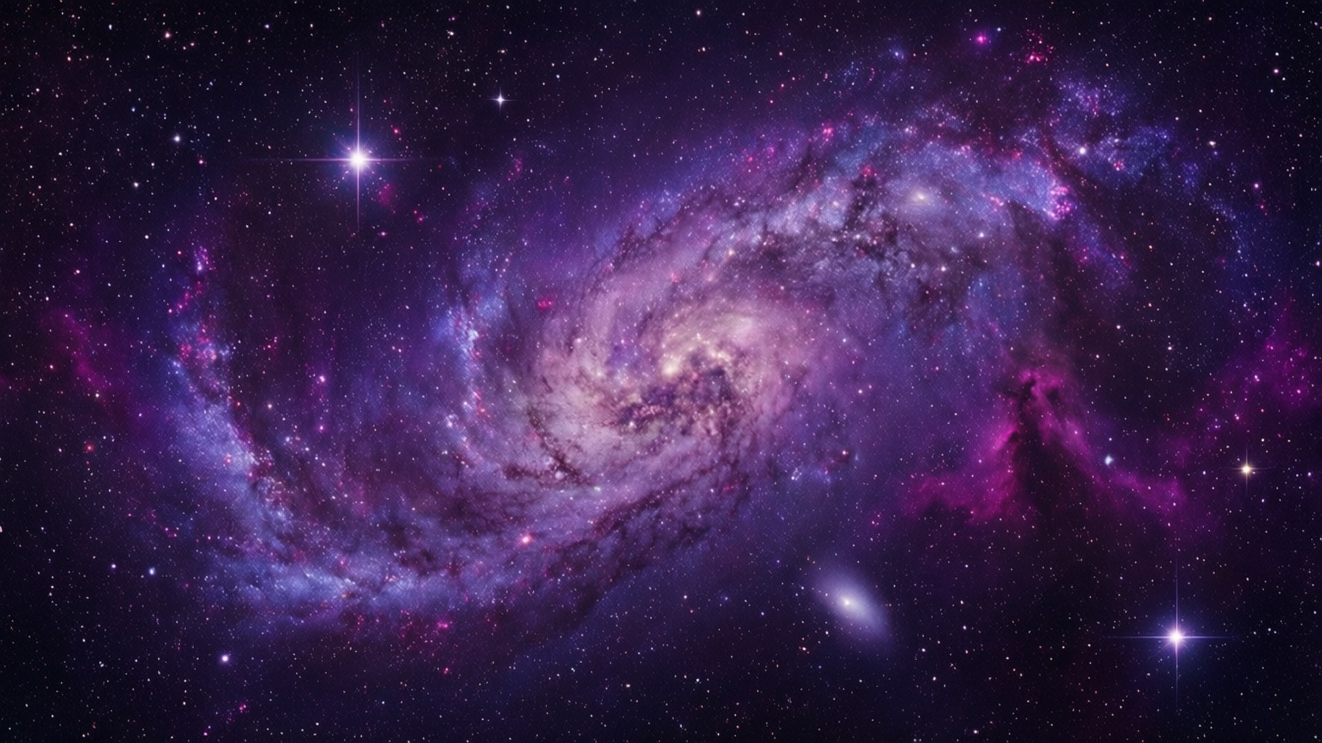 紫色星系星云 壁紙