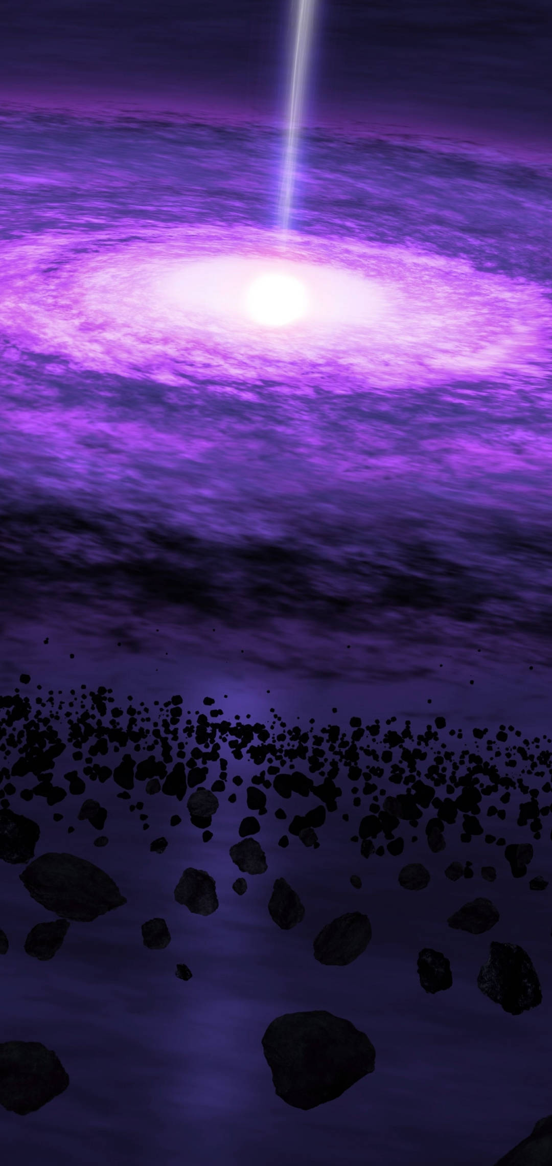 紫色类星体太空手机 壁紙