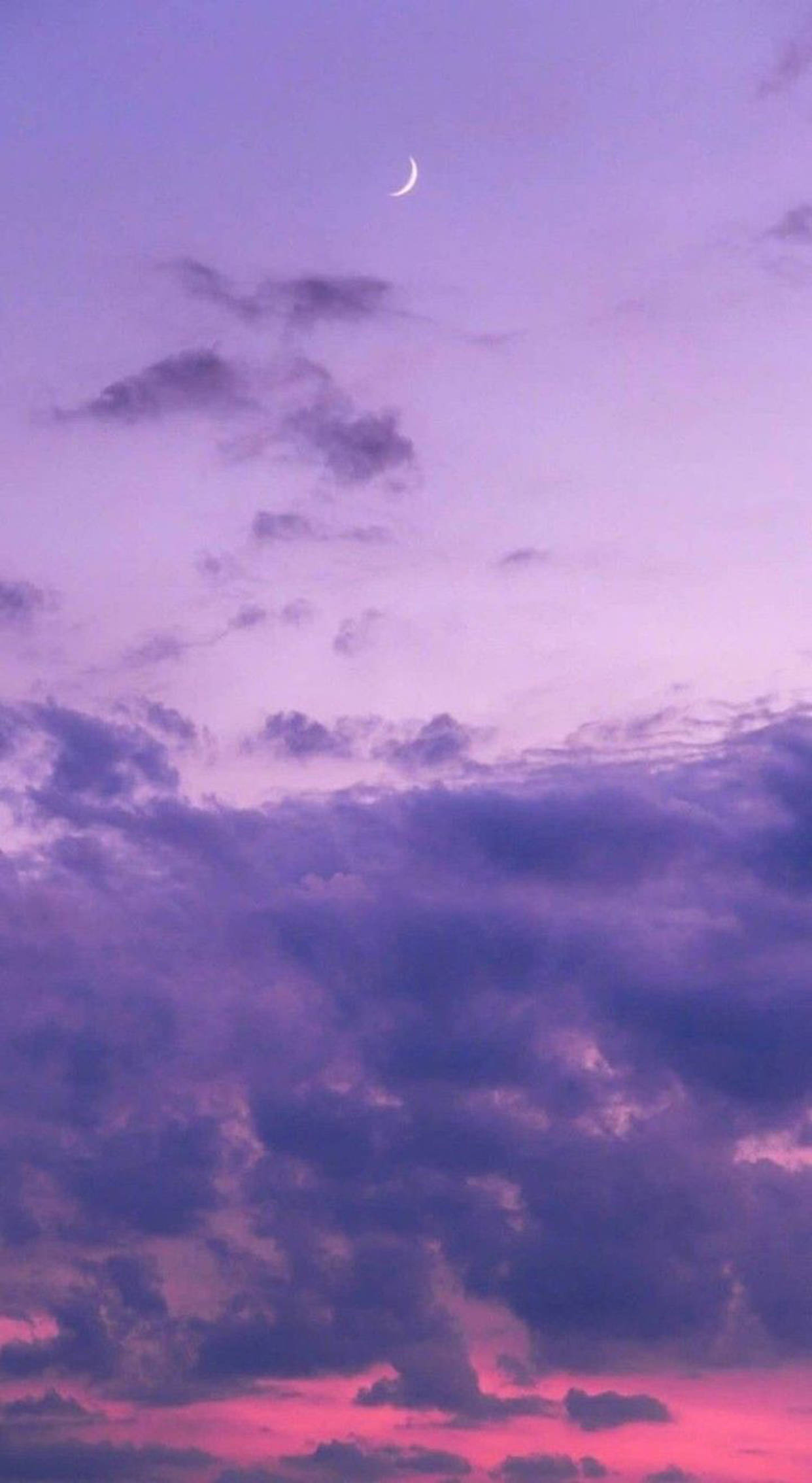 紫色粉彩夢幻雲天 壁紙