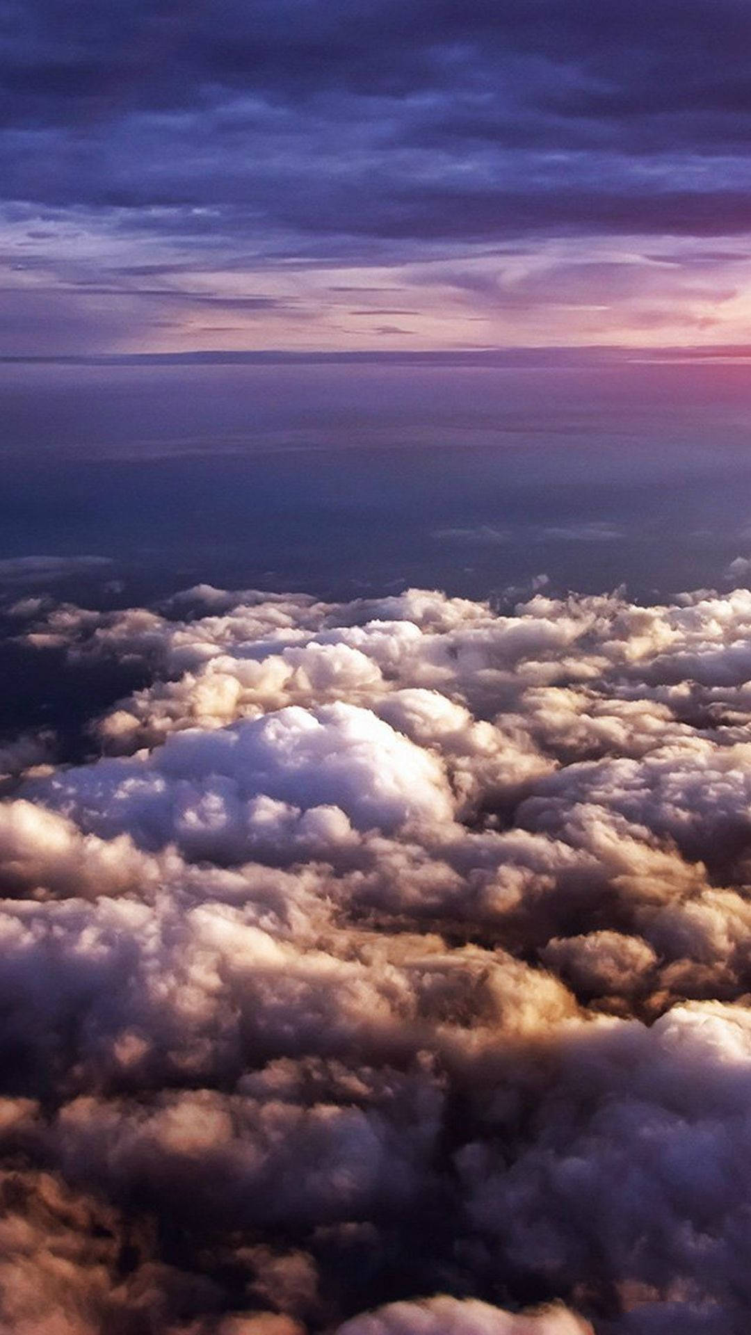 紫色雲霞天景 壁紙