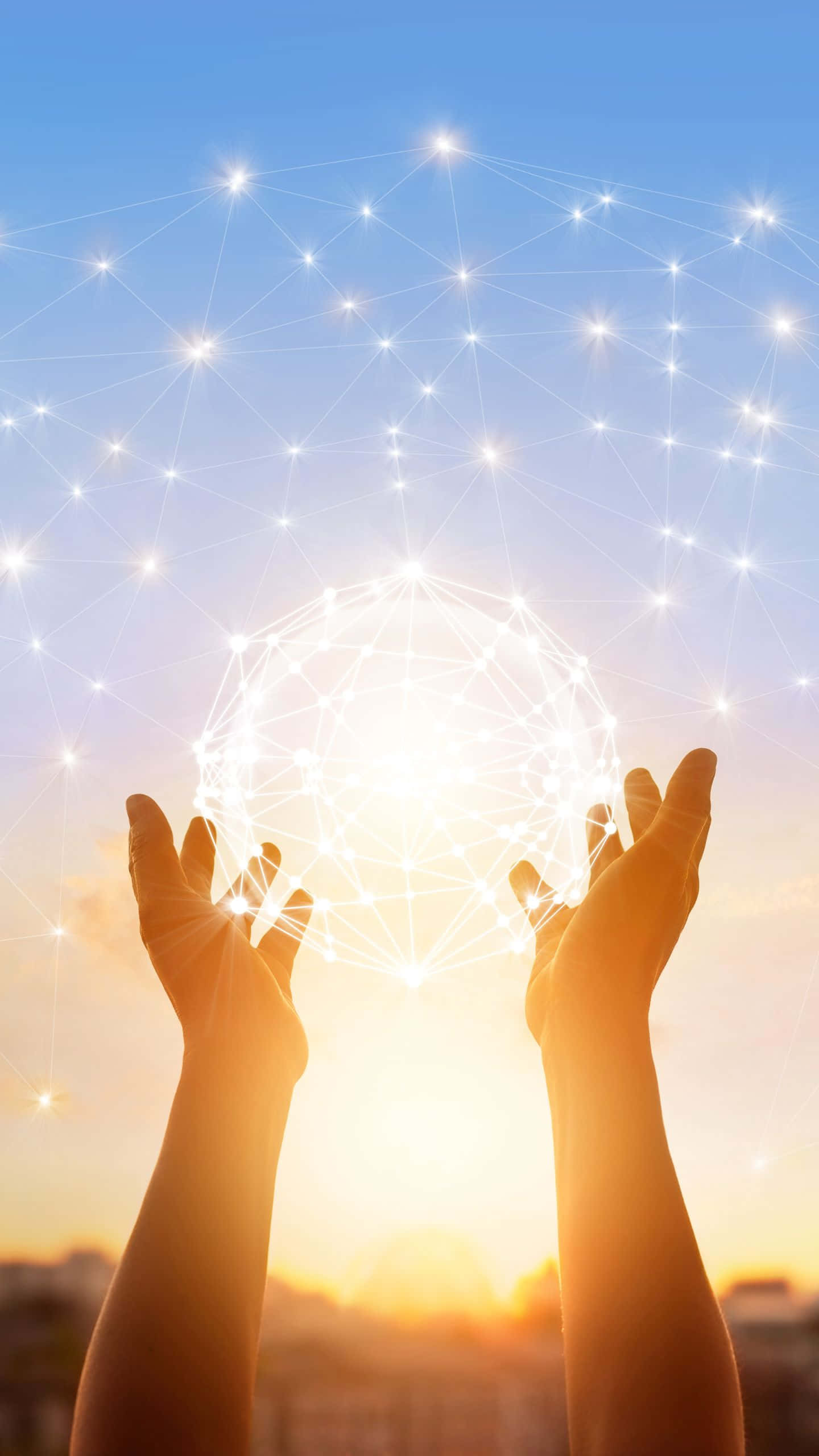 紫藍科幻宇宙空間 壁紙