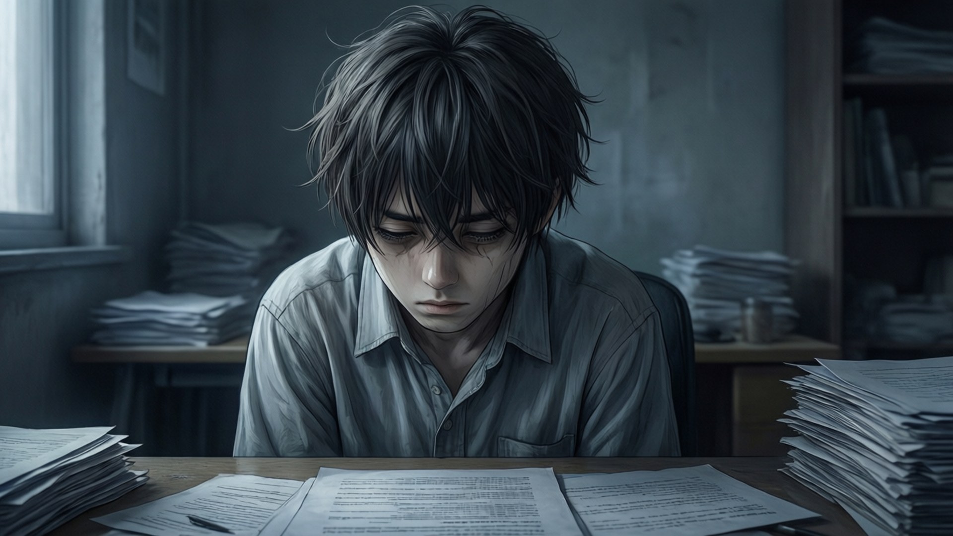 絕望書桌 壁紙
