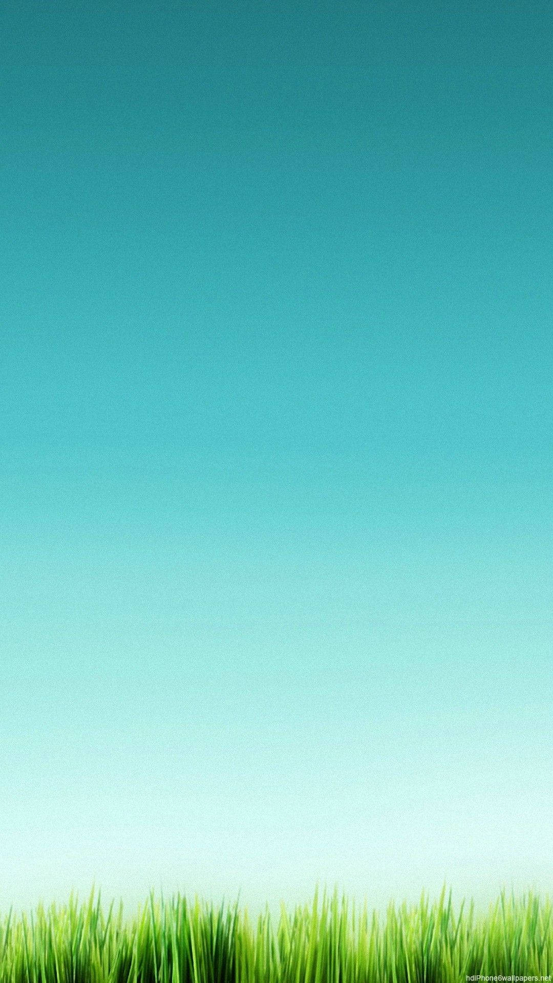 綠色天空與草地 壁紙
