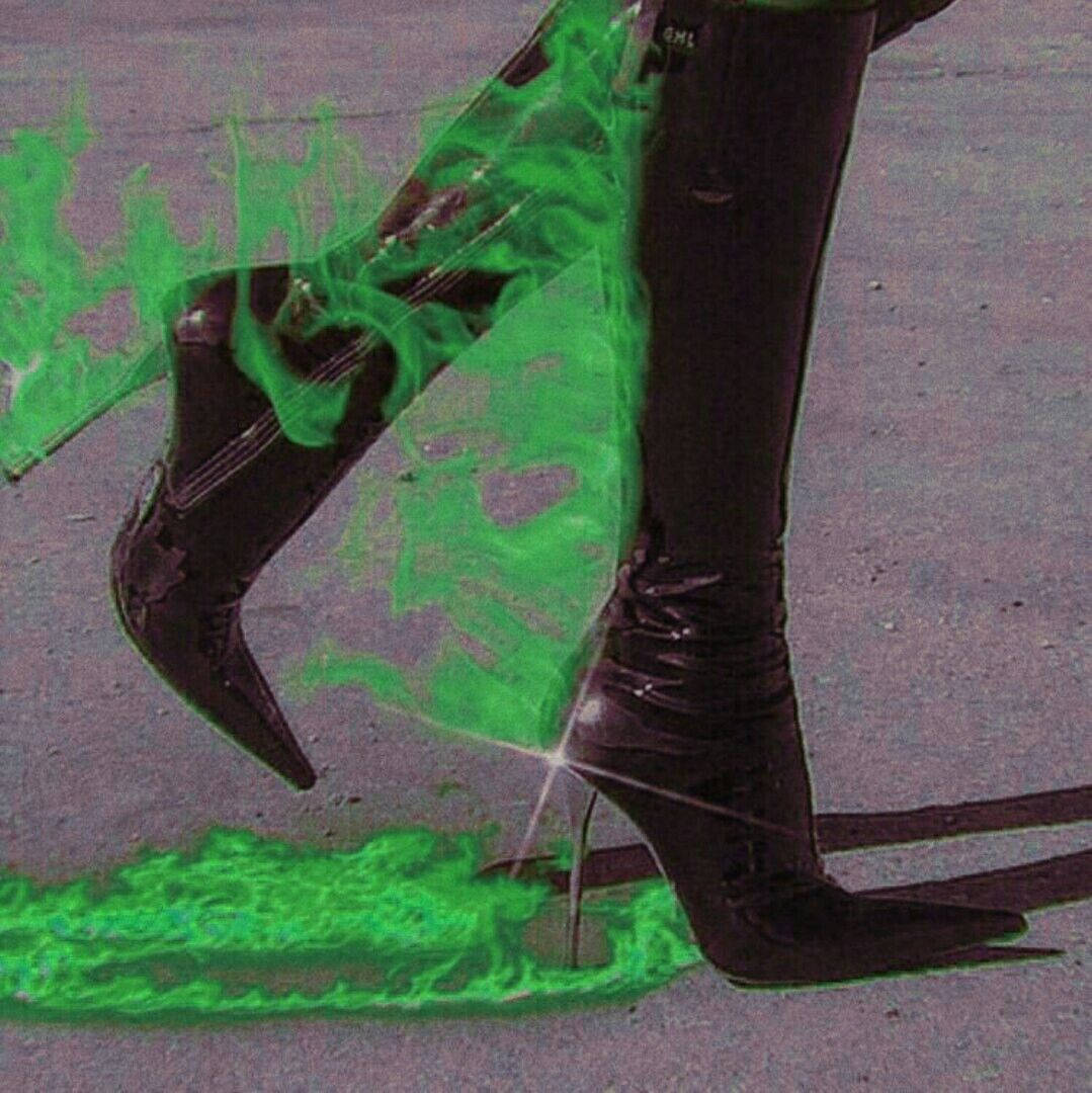 綠色美學Tumblr吸煙靴 壁紙
