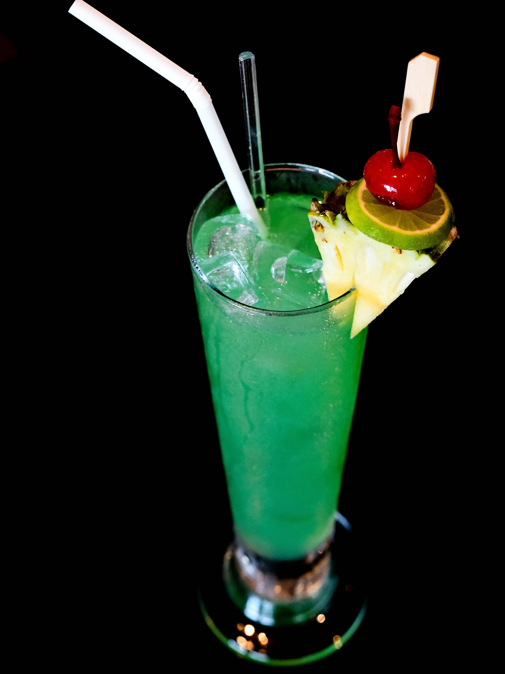 綠鬣蜥熱帶飲品 壁紙