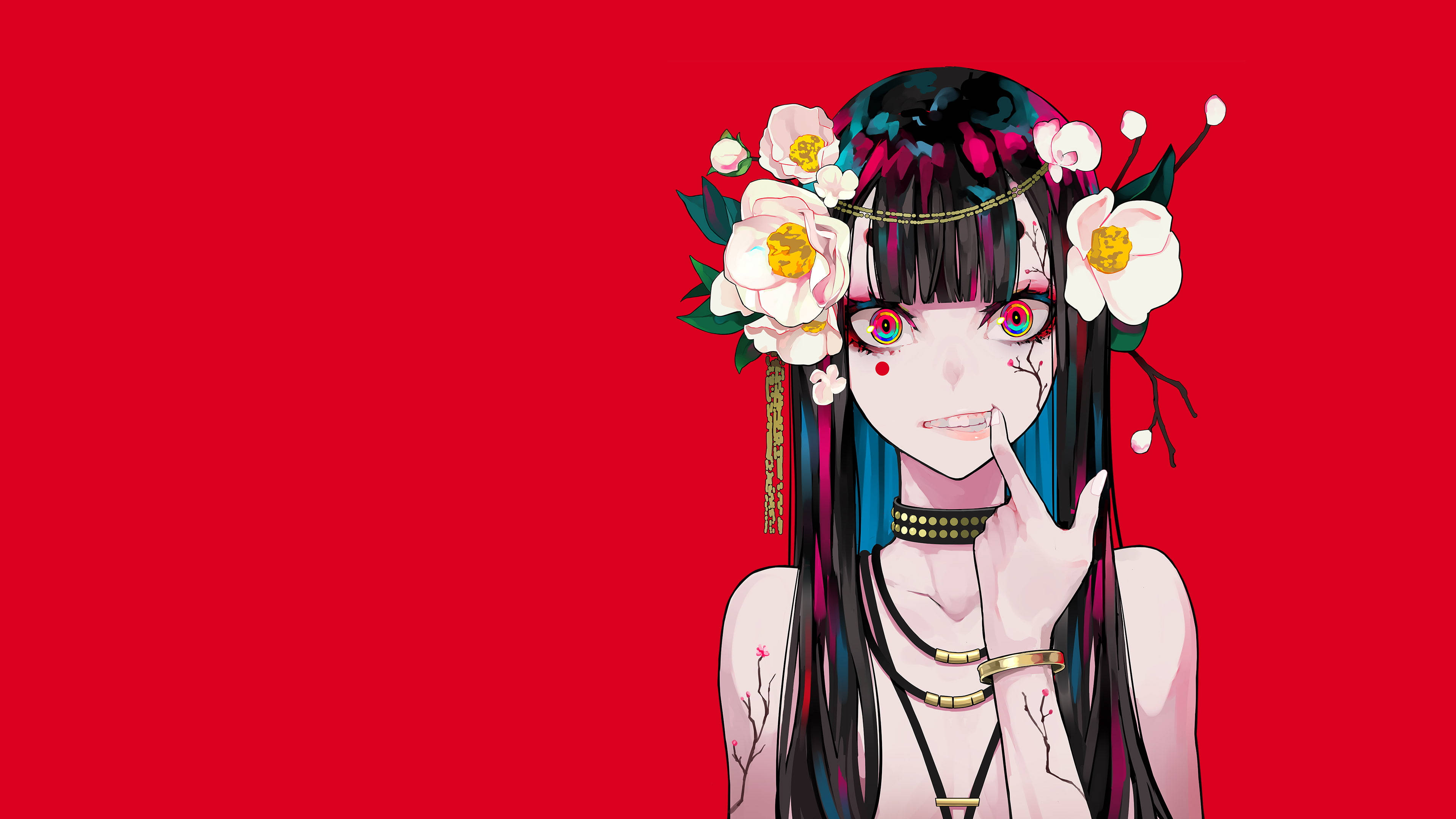 红色动漫蛇喰梦子 壁紙