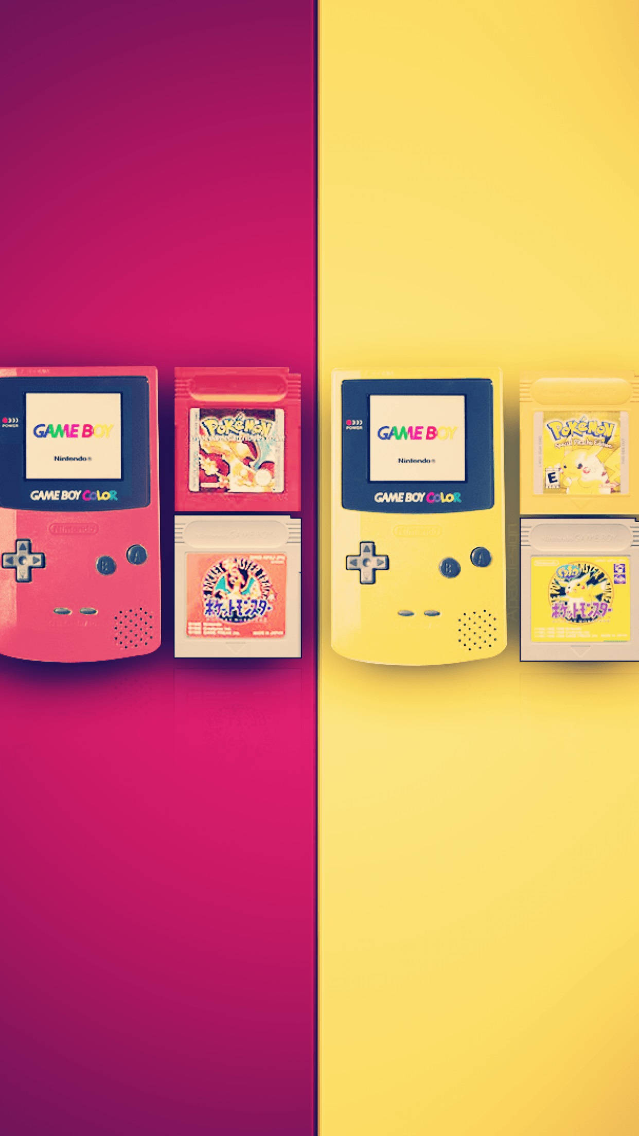 红黄两色Game Boy Color 壁紙