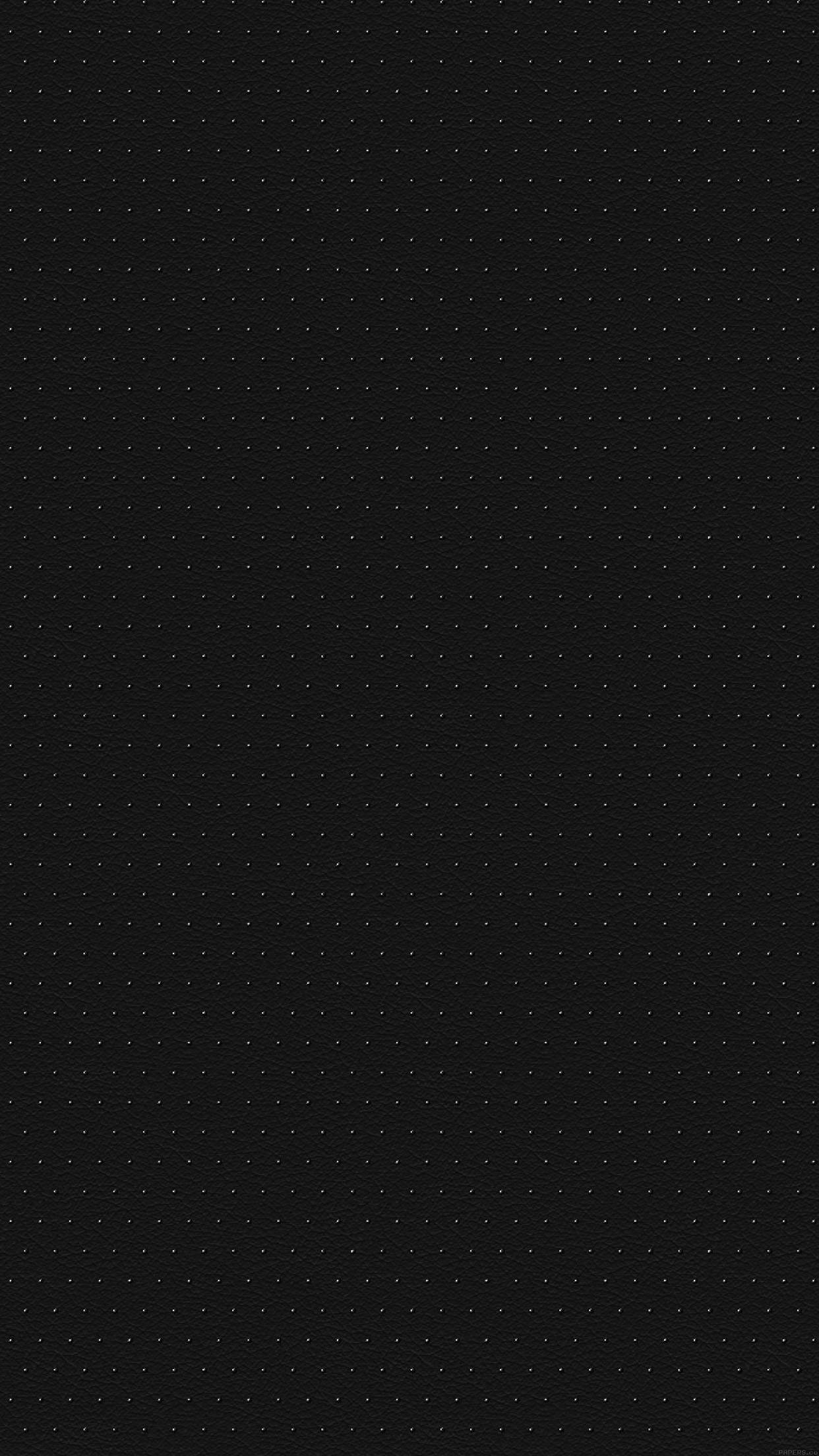 纯黑底白点iPhone壁纸 壁紙