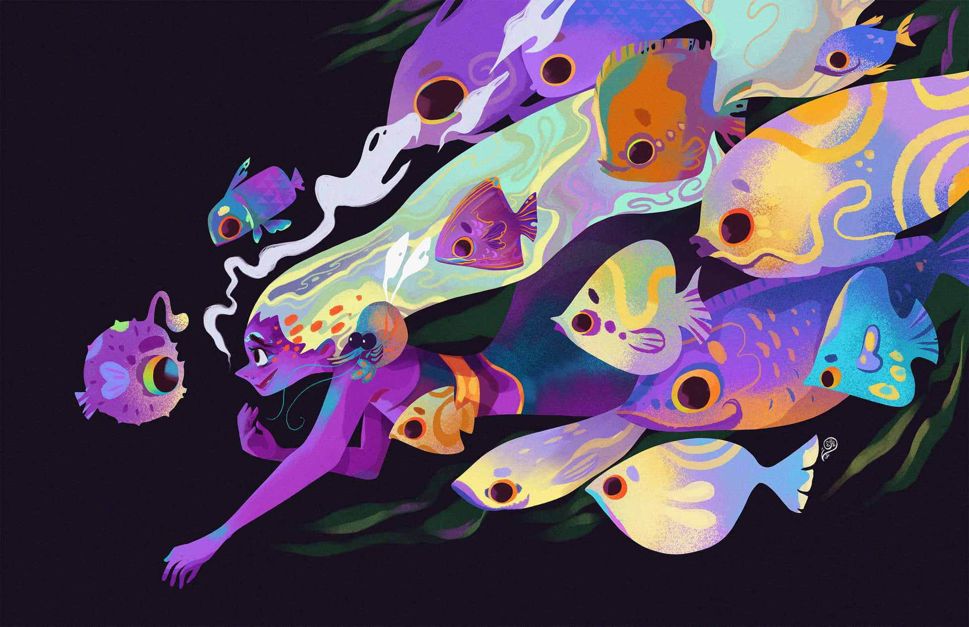 美人魚彩色圖片 — 美人鱼 壁紙