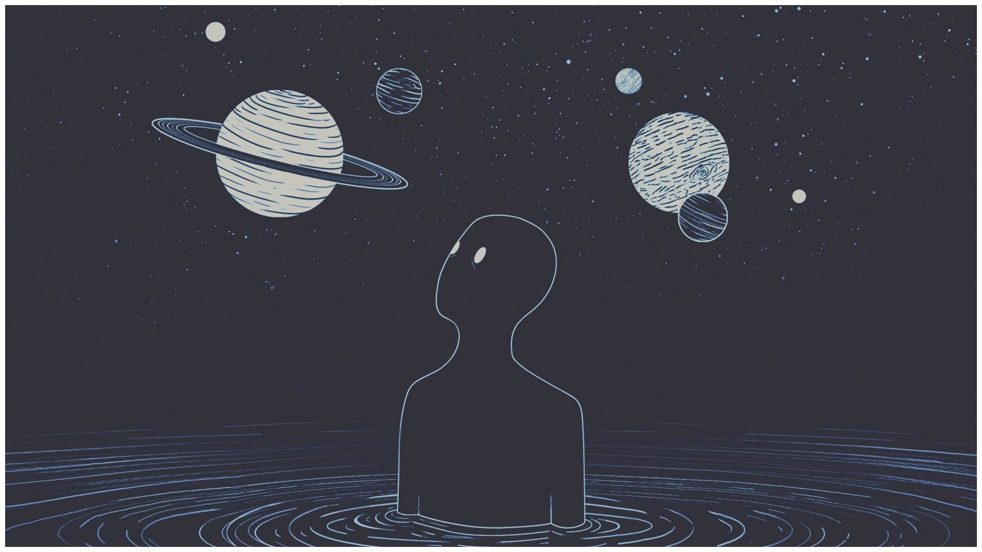 美學Chromebook陰影行星 壁紙
