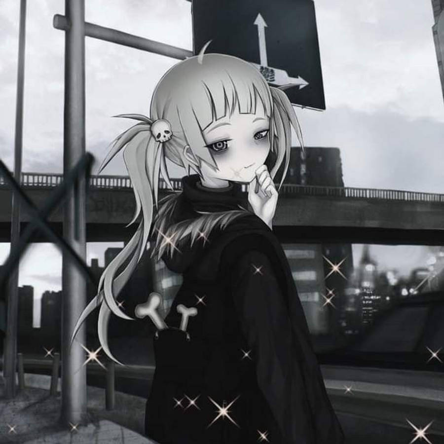 美學動漫哥德系暗黑少女 壁紙