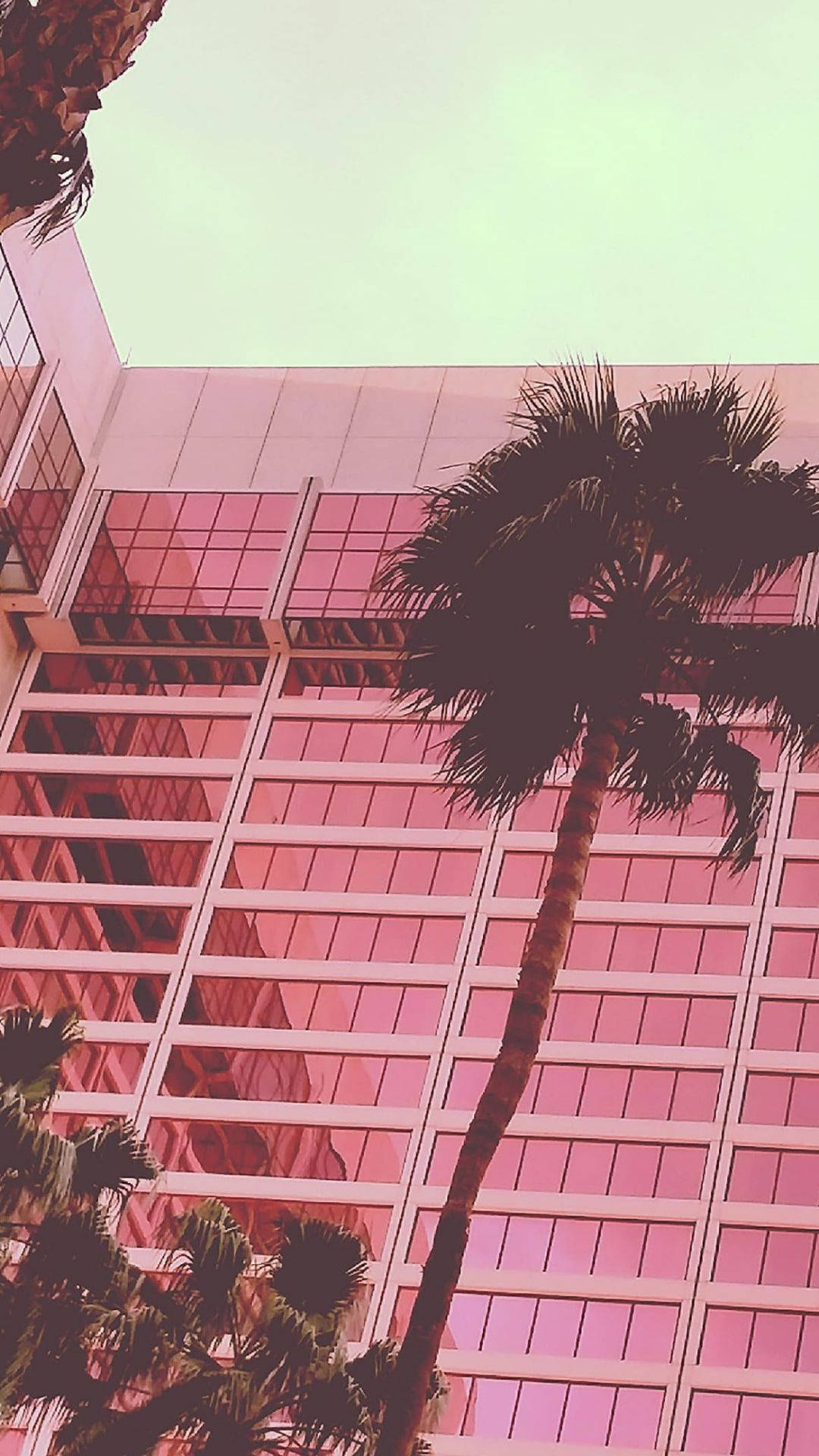 美學粉紅建築 壁紙