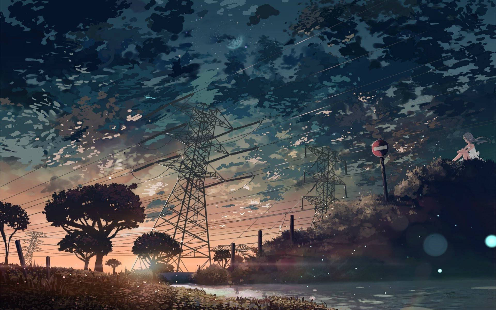 美學藝術塔線條 壁紙
