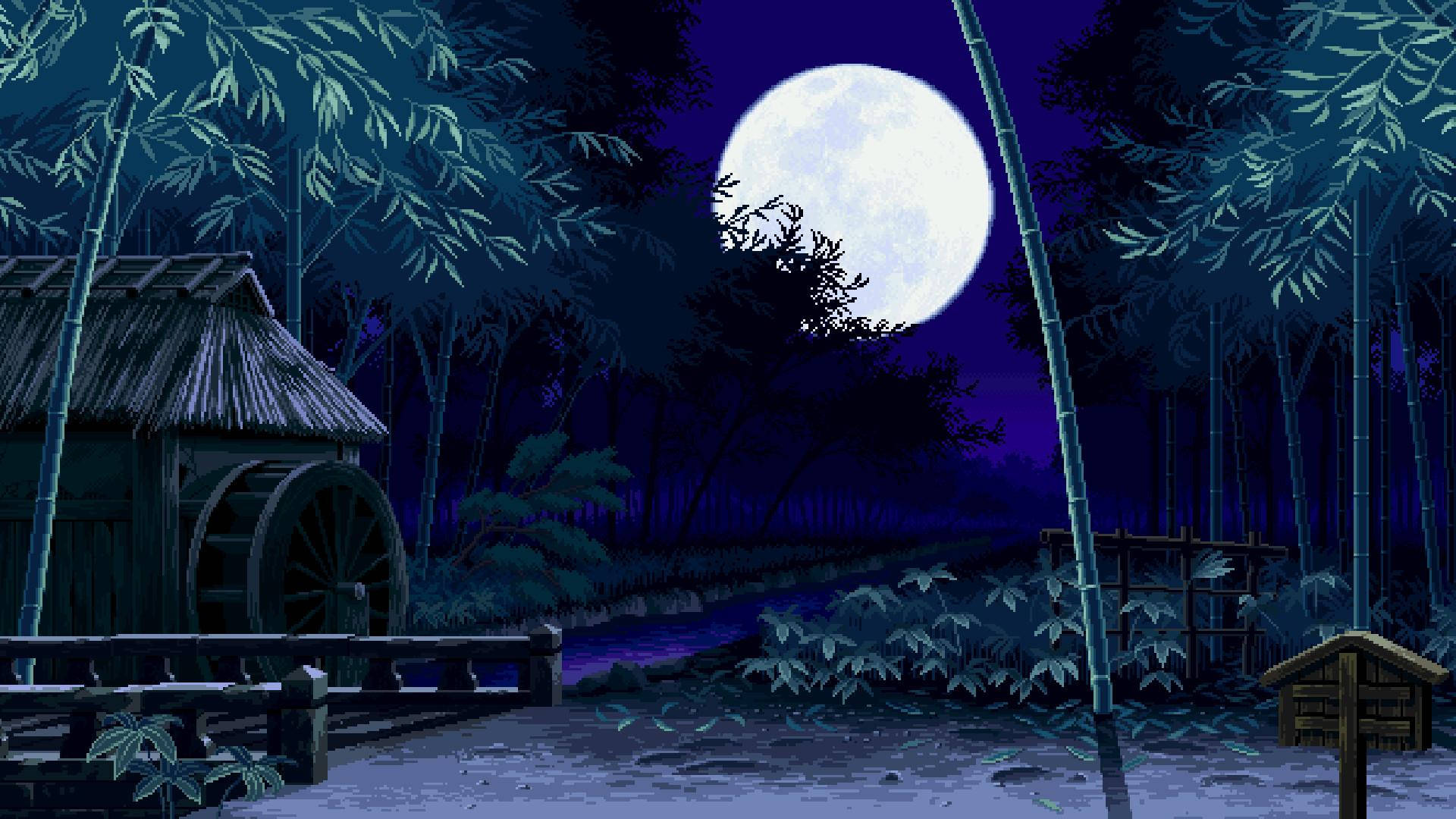 美學藝術竹夜 壁紙