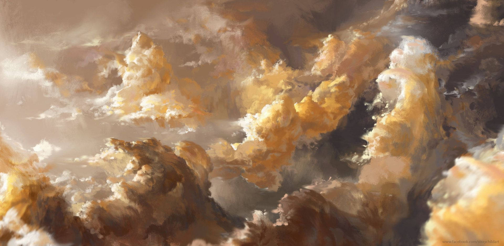 美學藝術黃雲桌布