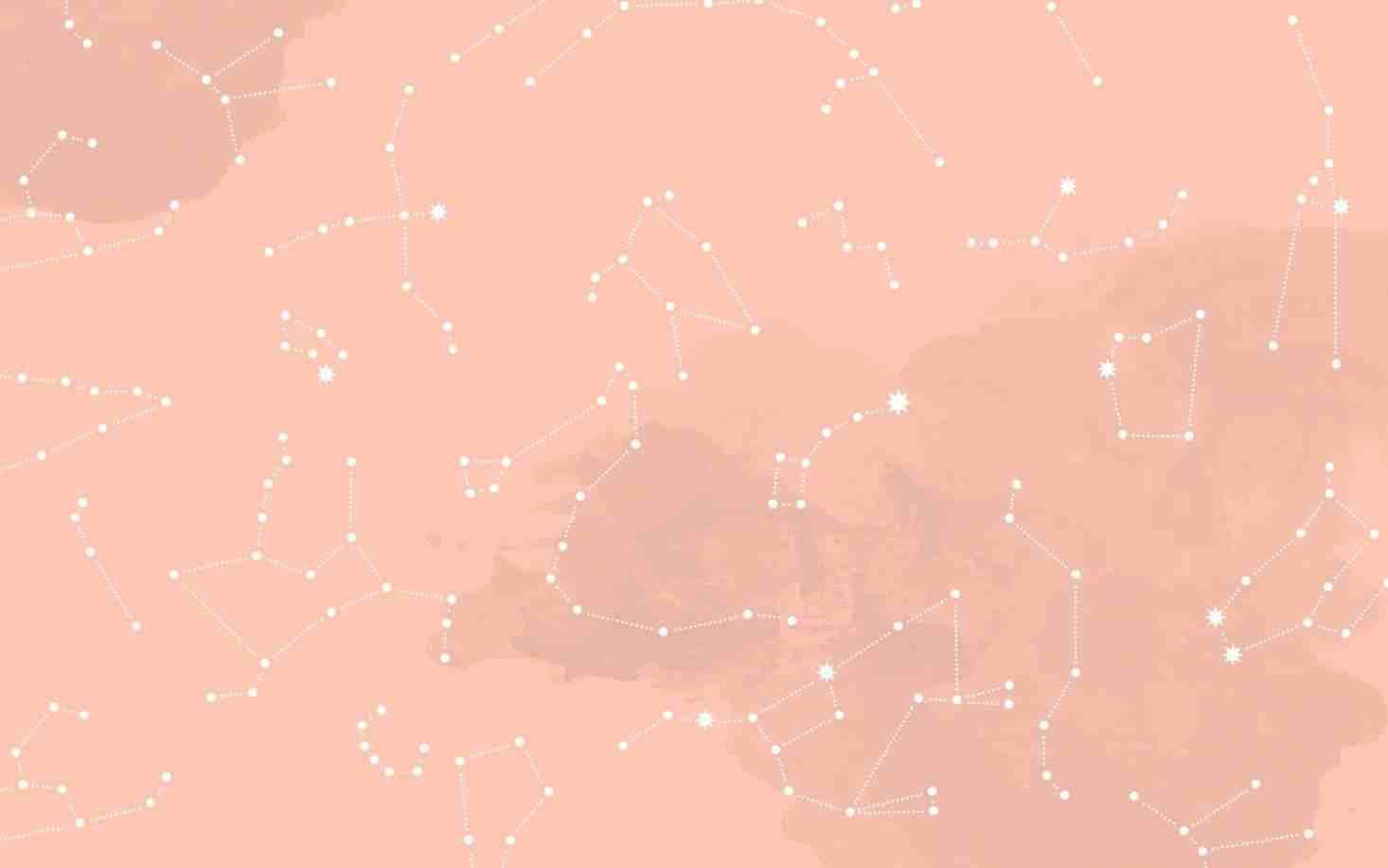 美學蜜桃粉星座 壁紙