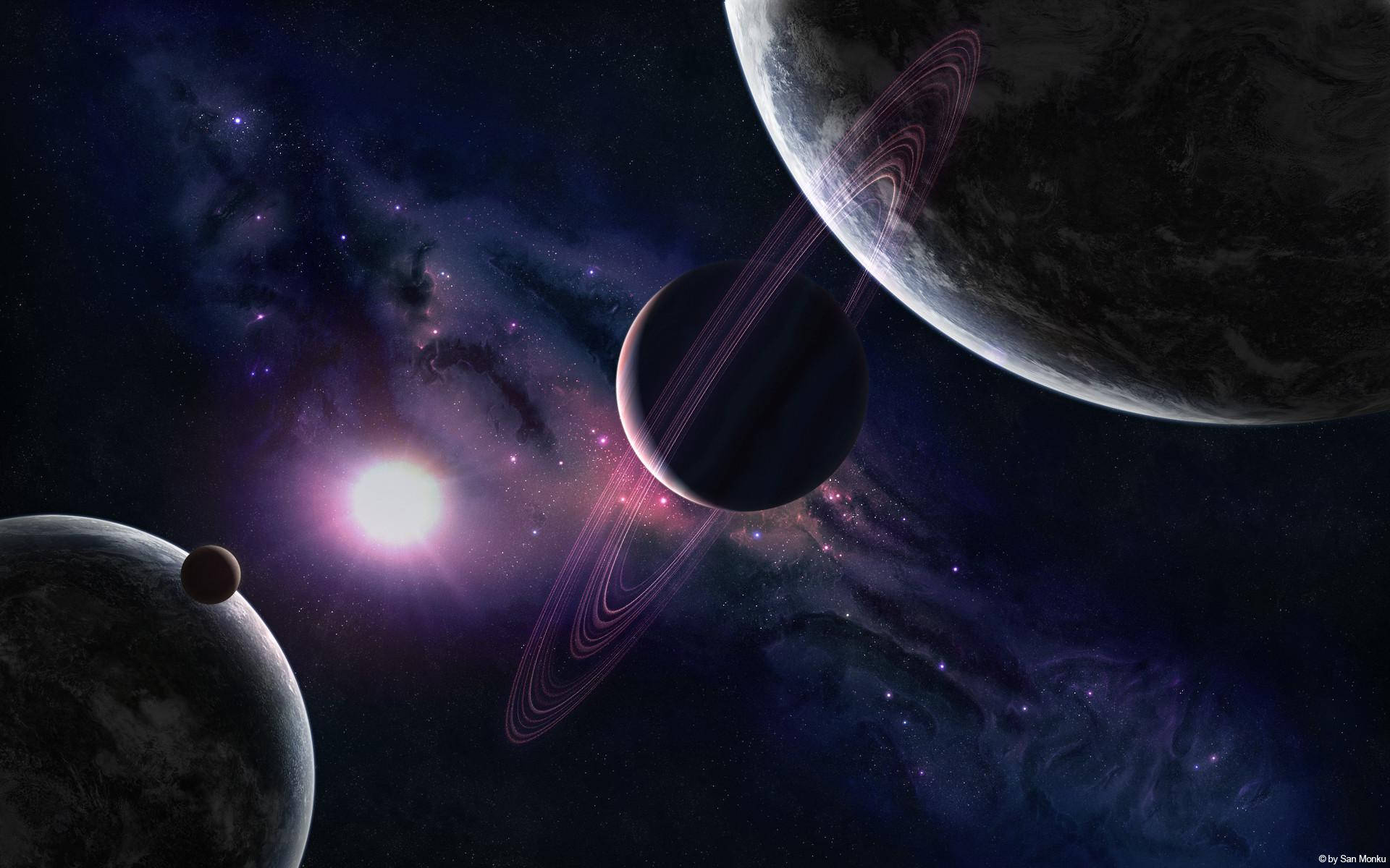 美學行星筆電桌布 — 美學筆電動態 壁紙