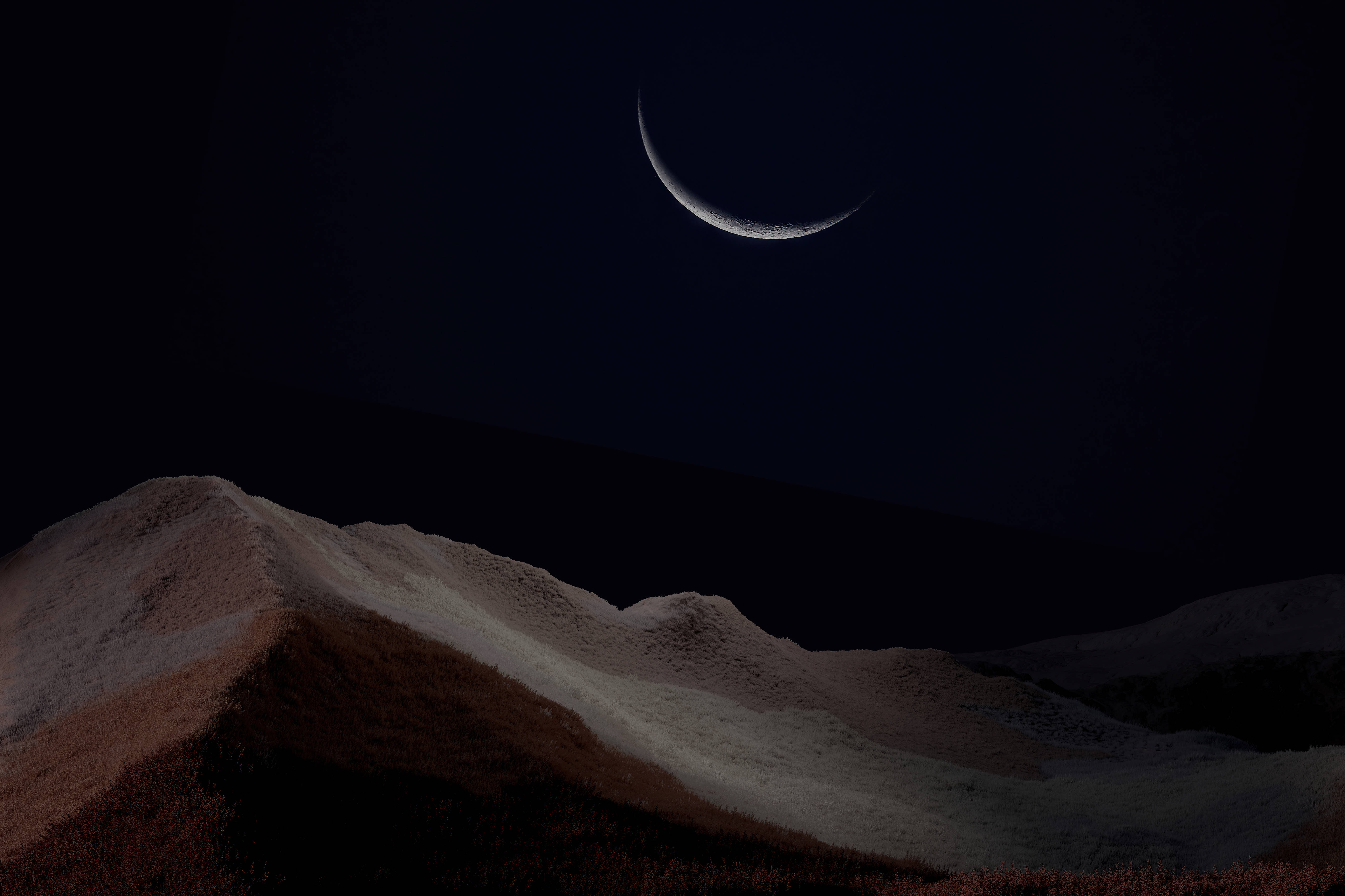 美月夜景 壁紙