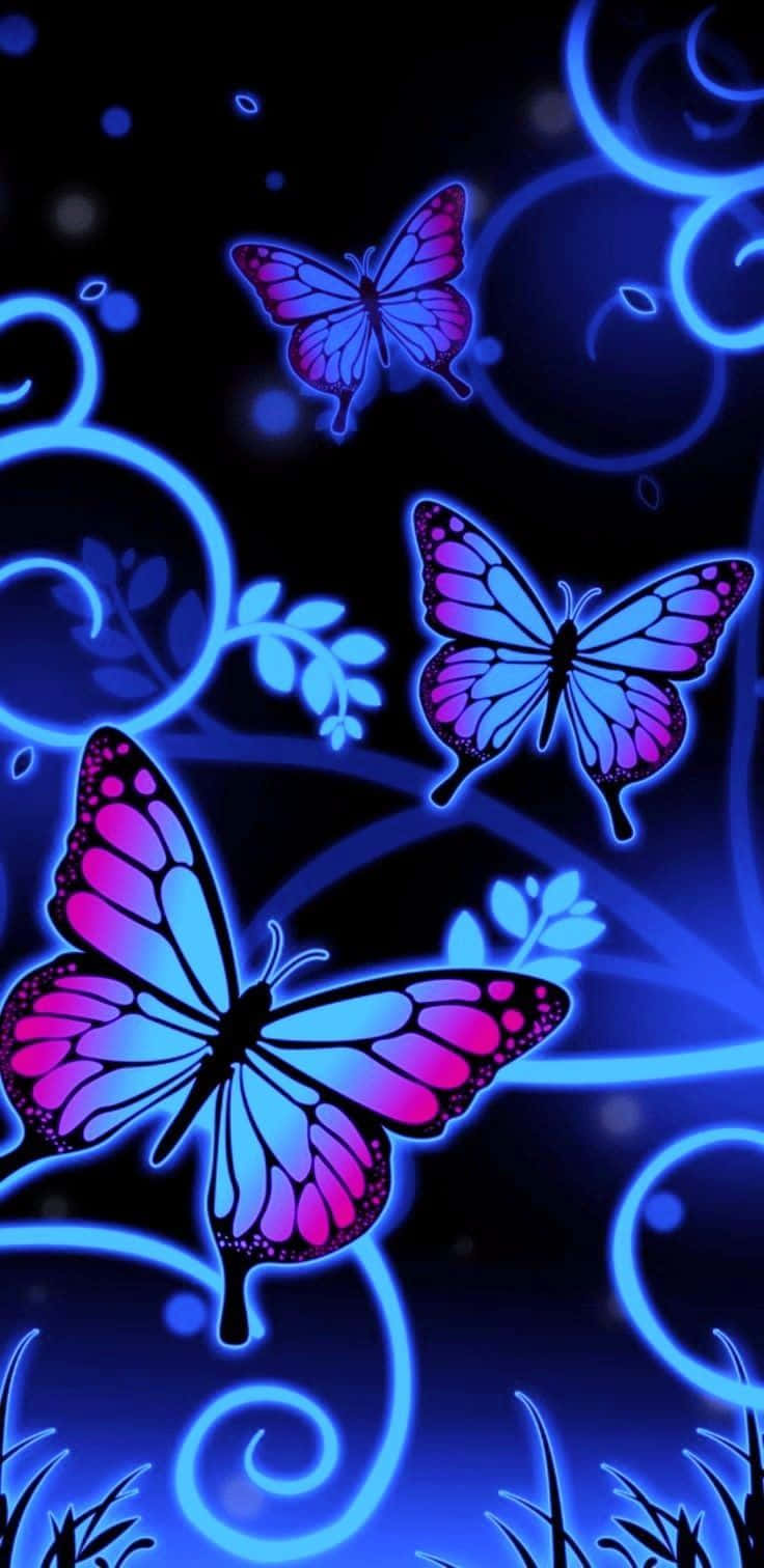 美麗且充滿活力的美學蝴蝶，適合任何桌布或圖片。 壁紙