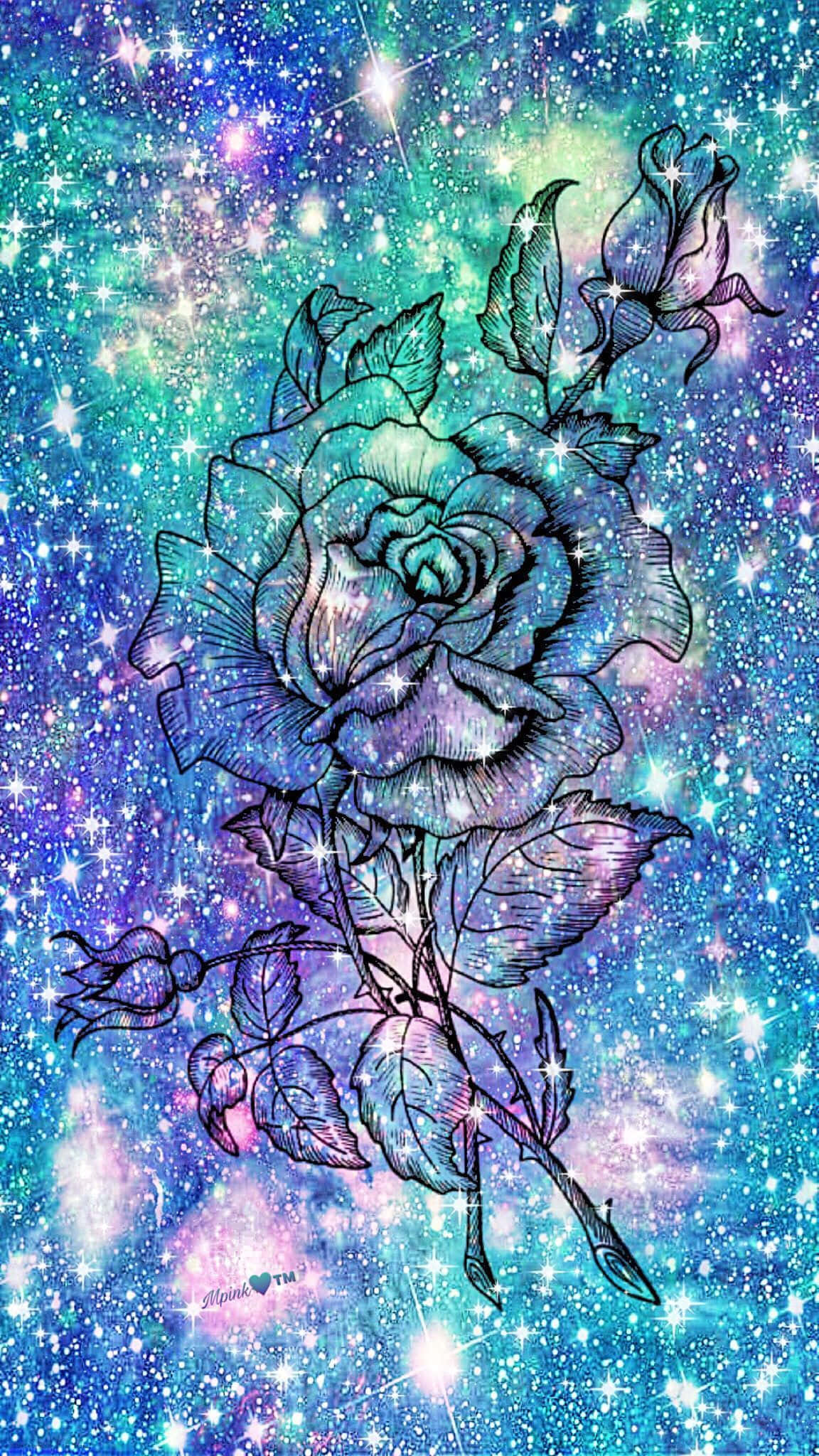 美麗的夜空景觀，星星與行星閃耀明亮 壁紙