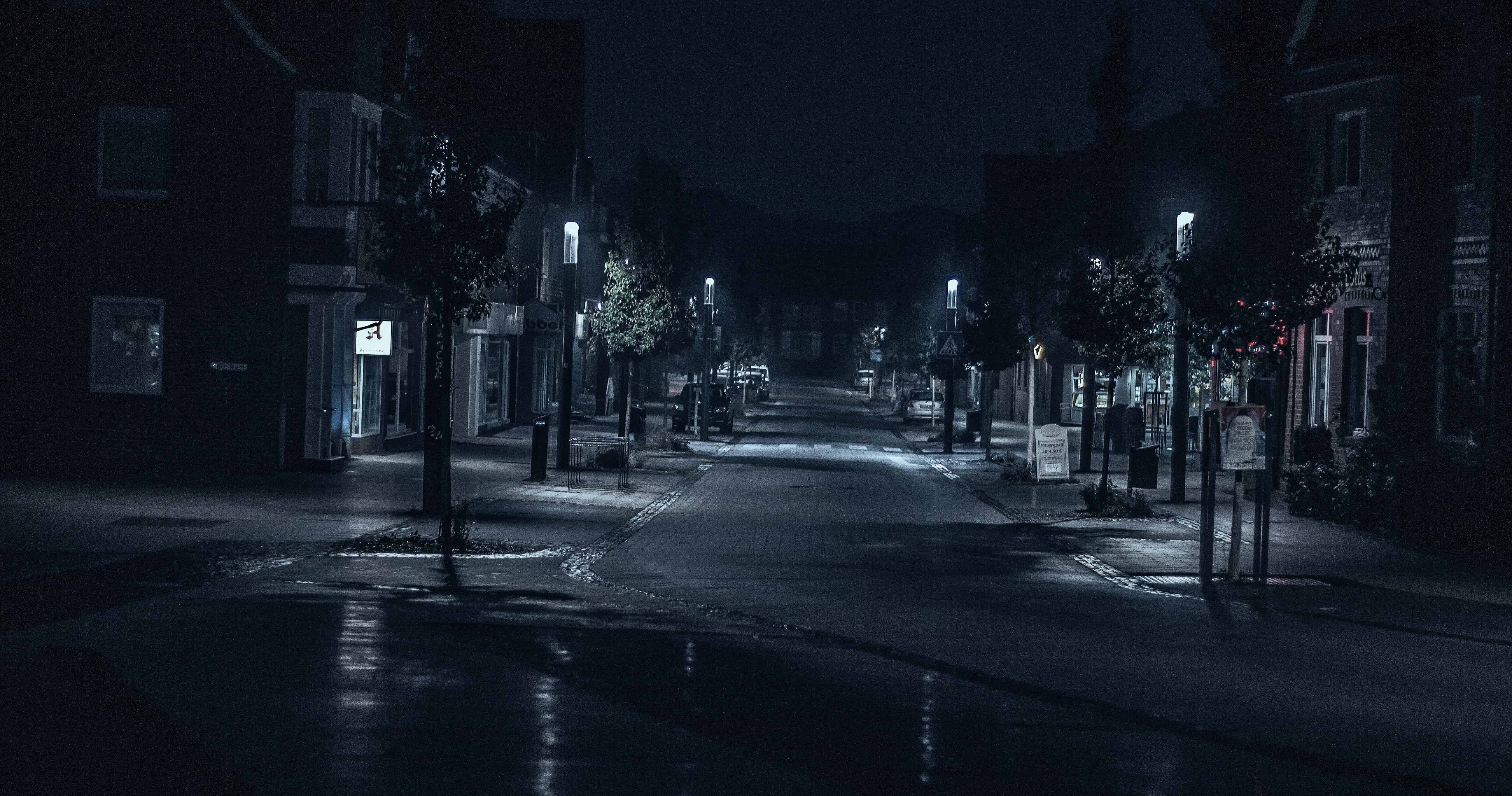 美麗的暗夜街景 壁紙