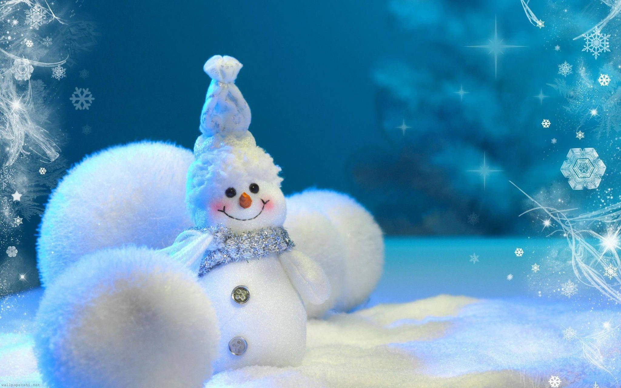 聖誕桌面雪人 壁紙