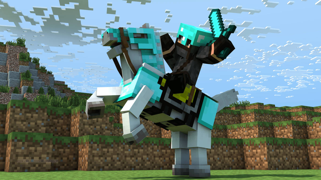 3D Minecraft 裝甲騎士忍者桌布