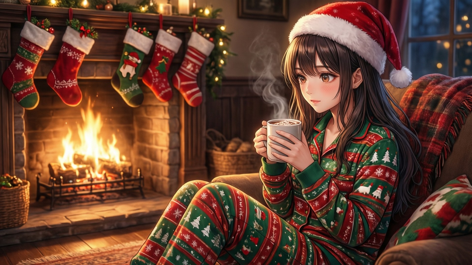 舒適聖誕睡衣 壁紙