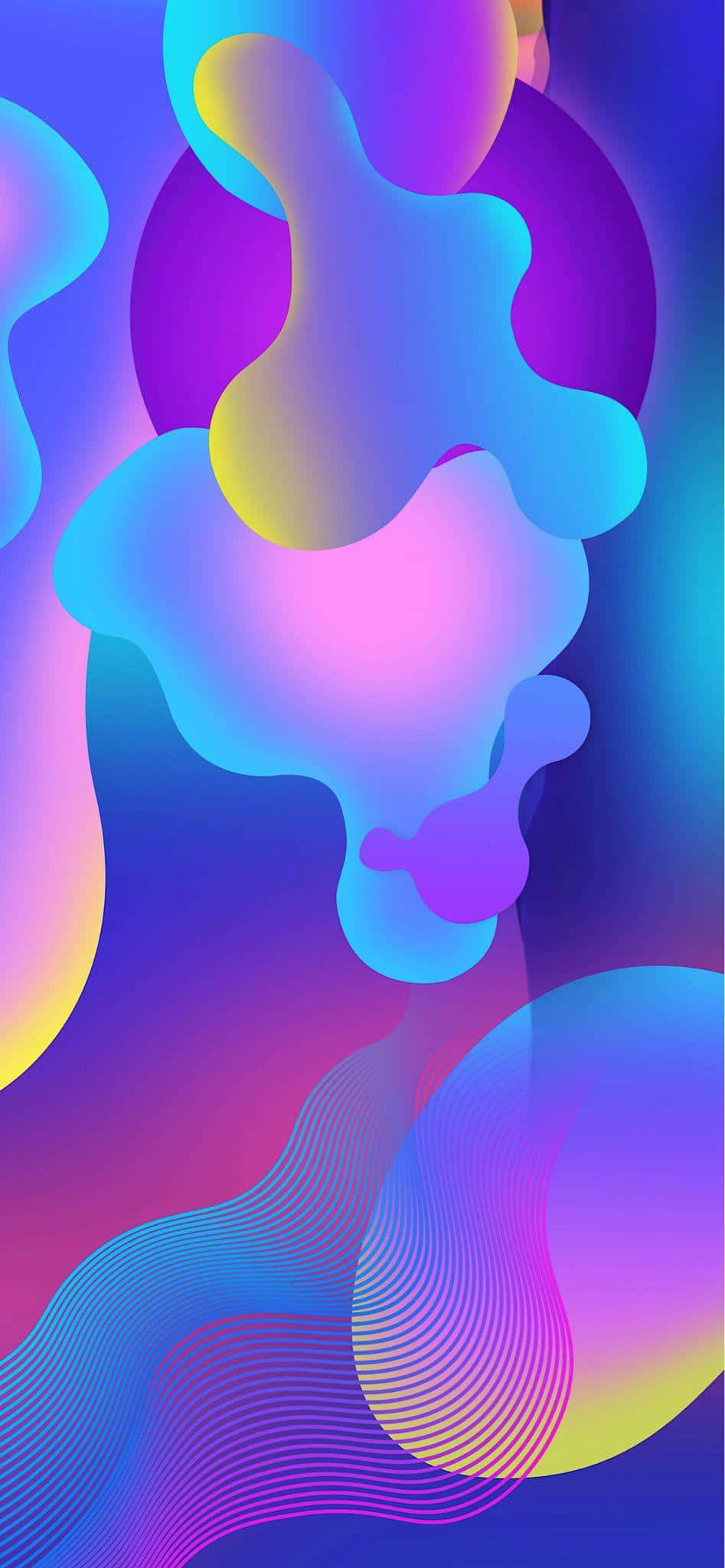 色彩繽紛的抽象背景，彩虹般的色調 壁紙