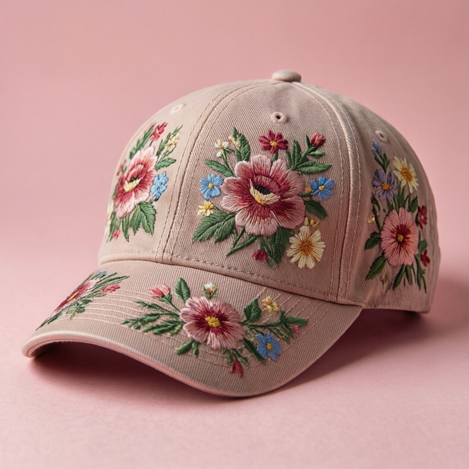 花卉刺繡卡車帽 壁紙