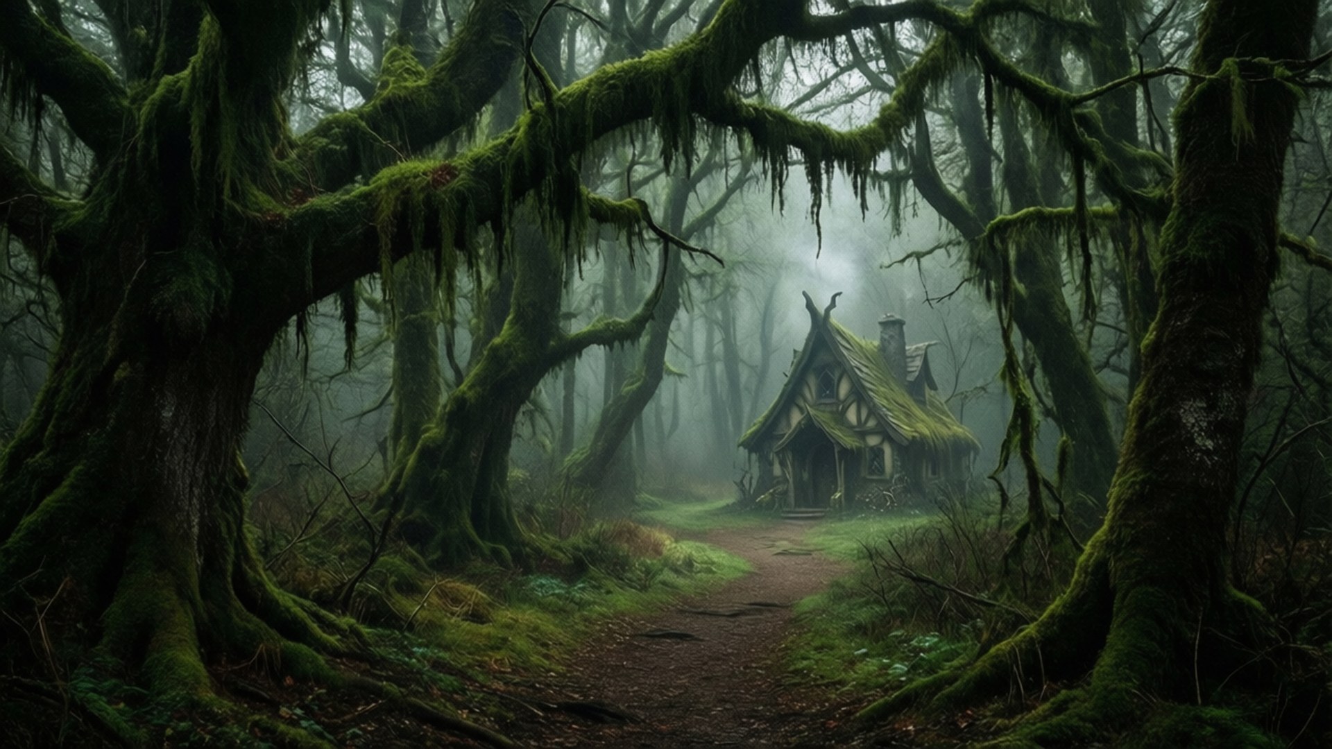 苔径通往巫师小屋 壁紙