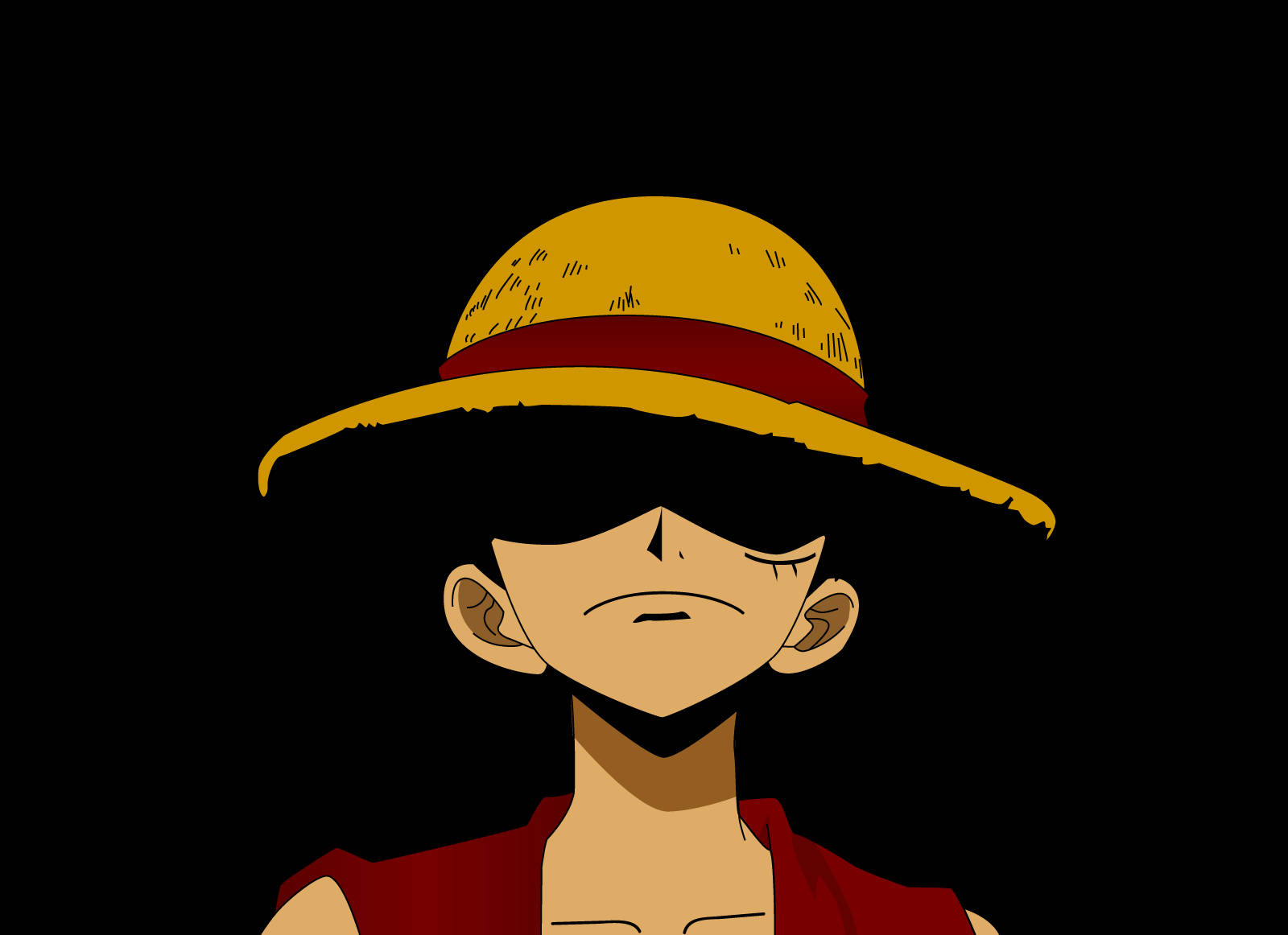 《ONE PIECE》蒙其·D·魯夫粉絲繪製桌布 — 海贼王 壁紙