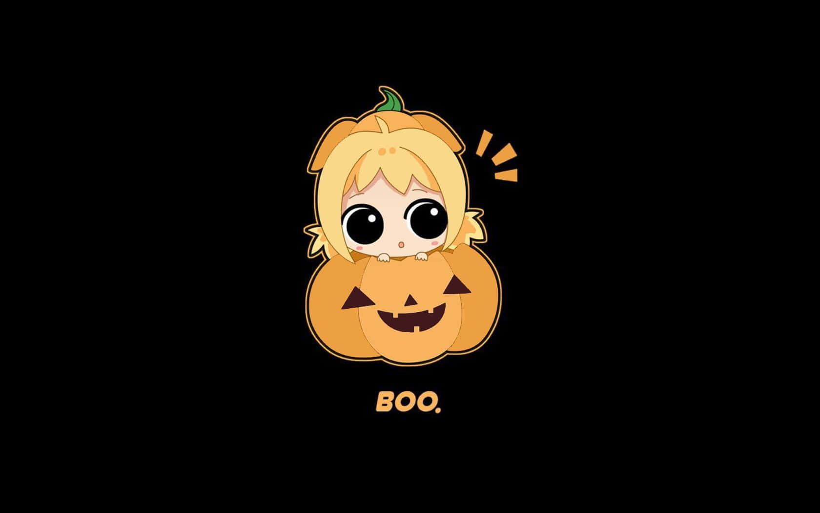 萬聖節 Tumblr 美學可愛 Q 版 Boo 壁紙
