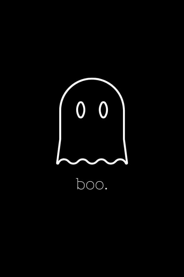 萬聖節美學背景幽靈Boo 壁紙