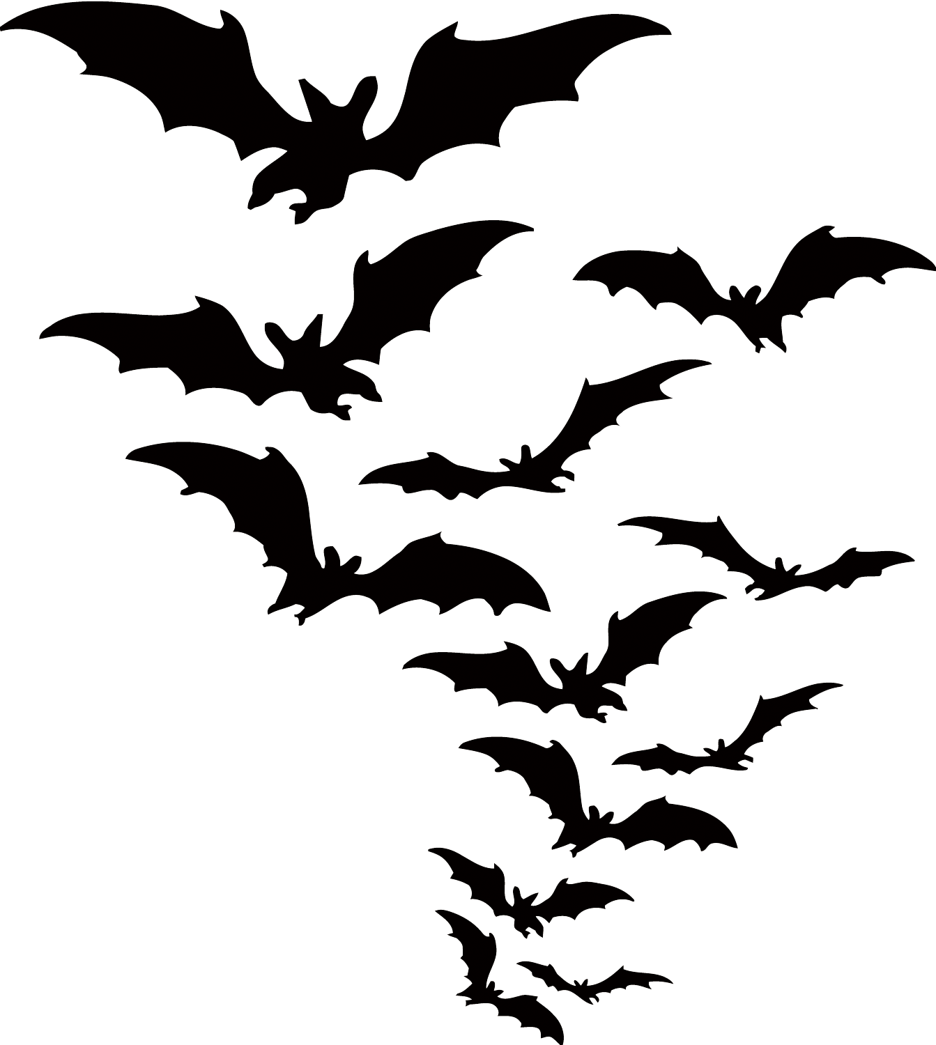 萬聖節蝙蝠剪影夜空 壁紙