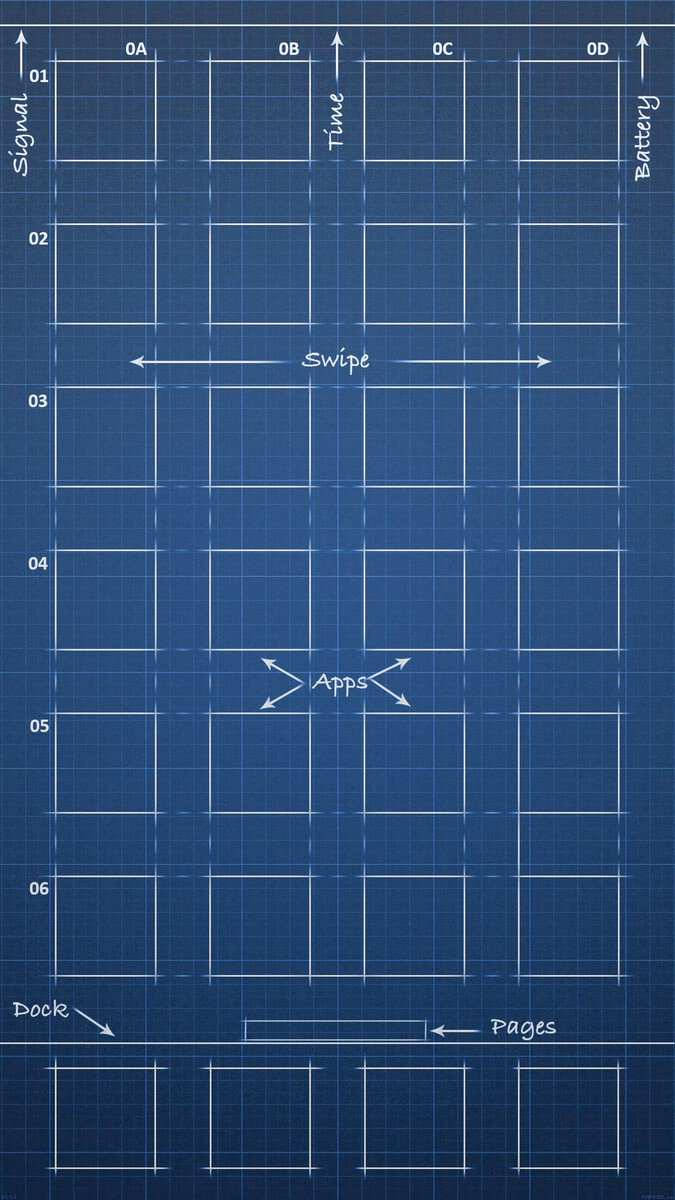 蓝图 iPhone SE 壁紙