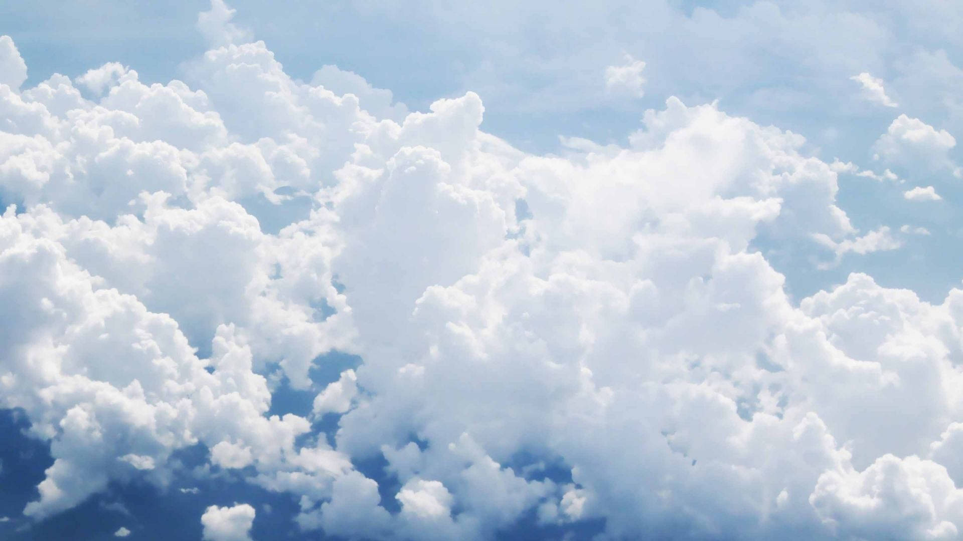 蓬鬆雲天景觀 壁紙
