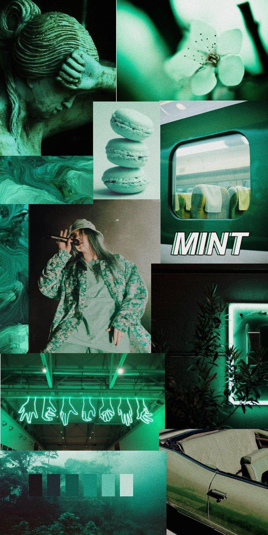 薄荷綠美學 Billie Eilish 壁紙