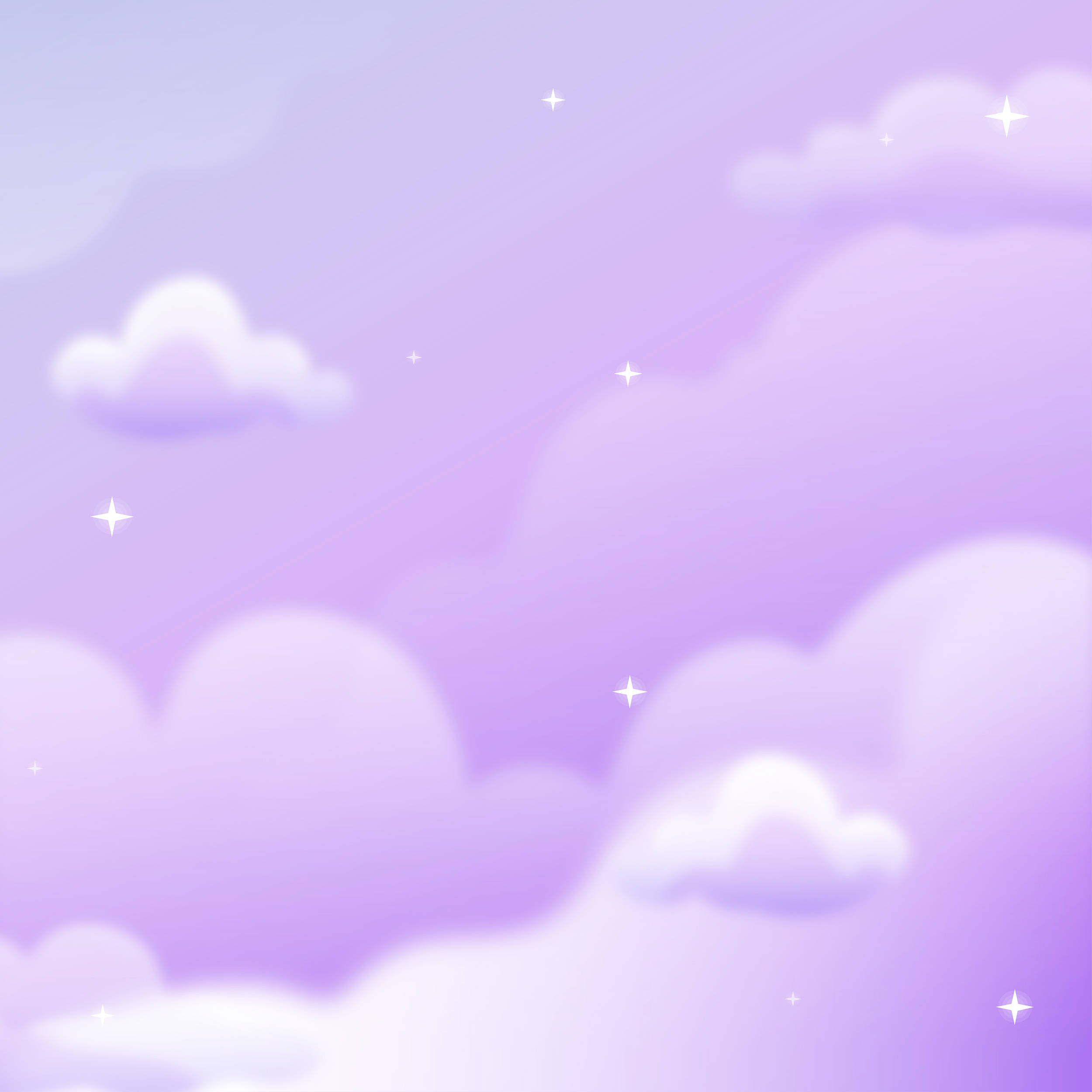 薰衣草粉彩雲霧星系 — 柔和美学 壁紙