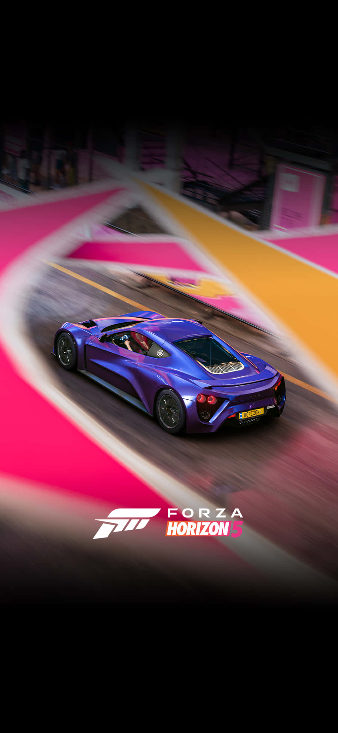 藍色Zenvo iPhone X Forza Motorsport 7 背景 壁紙