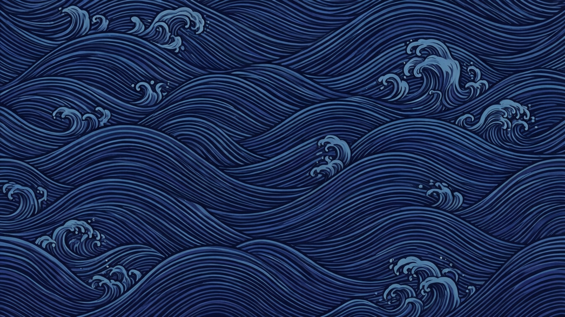 藍色波浪紋理 壁紙